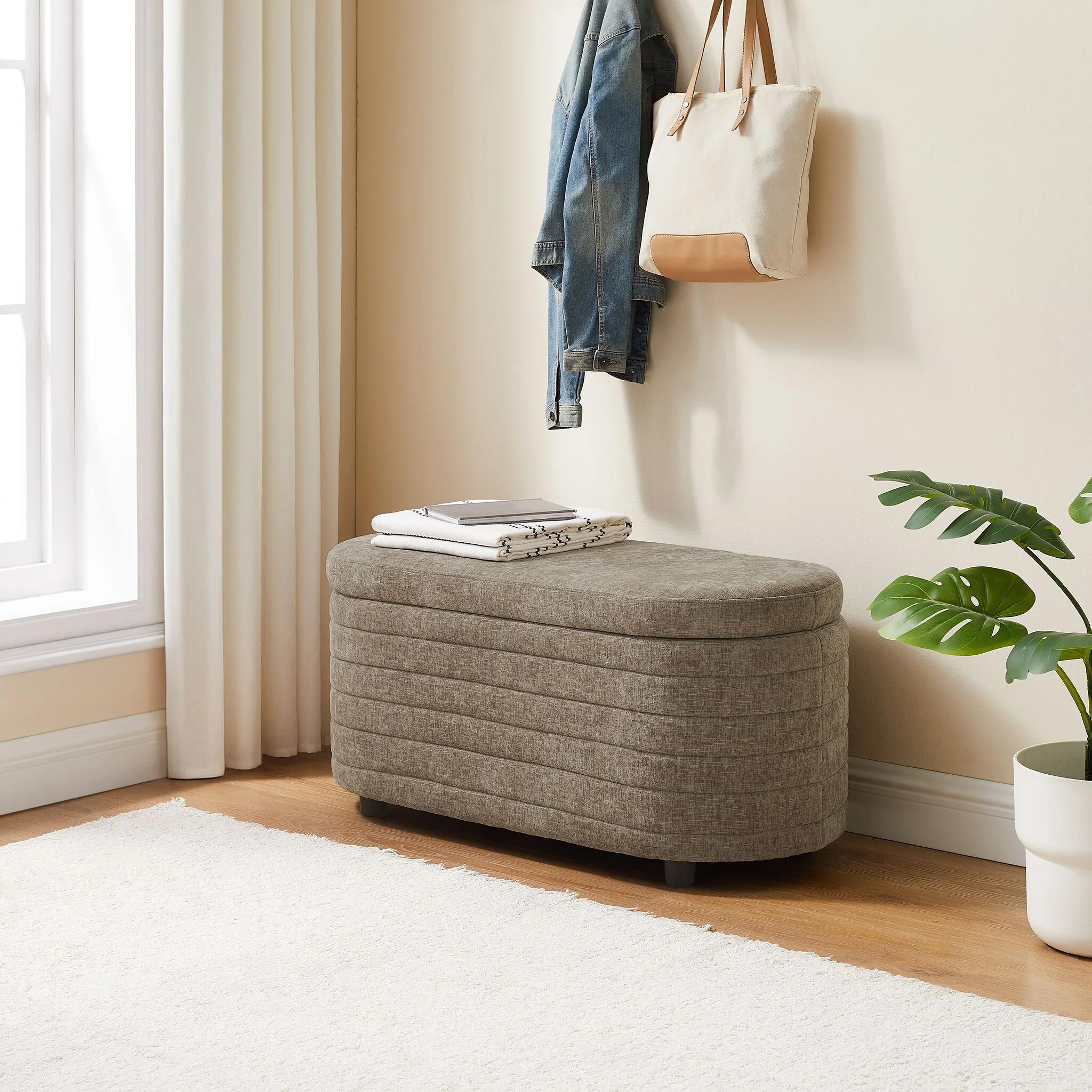 Uden Storage Ottoman - Dark Grey - Image 2