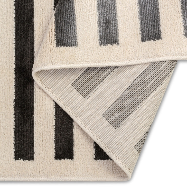 Urbane Lines Rug - 3' x 5' - Grey/Black - Image 2