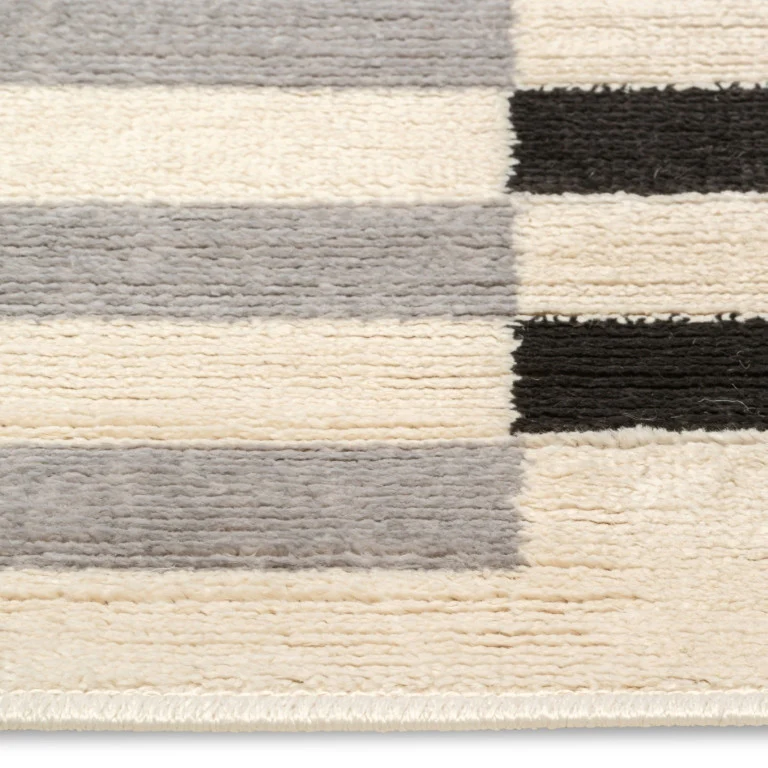 Urbane Lines Rug - 6' x 9' - Grey/Black - Image 4