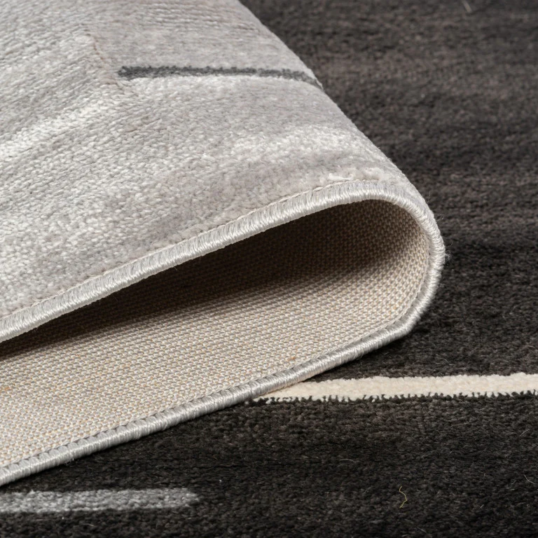Urbane Modern Rug - 6' x 9' - Grey/Black - Image 5