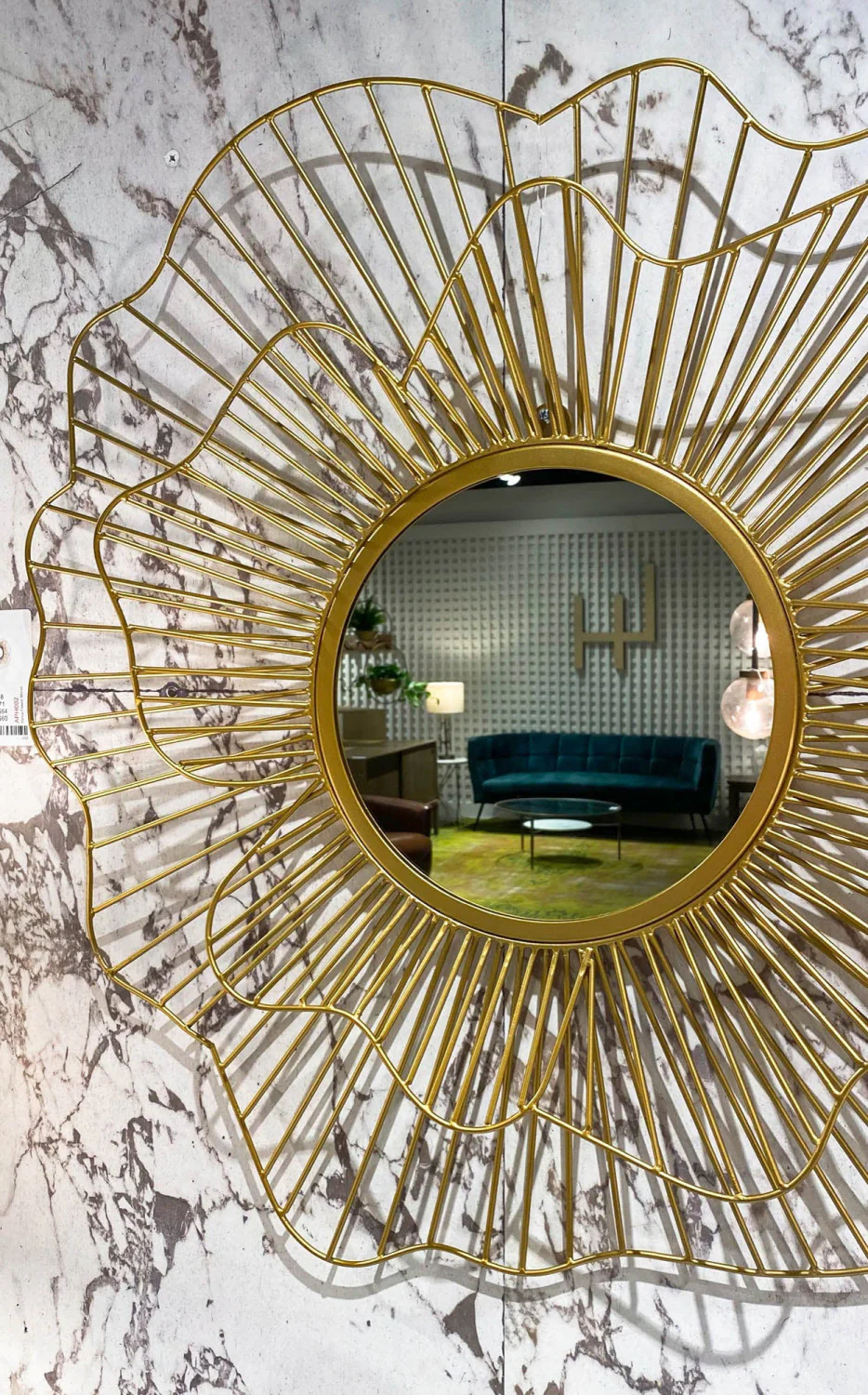 Vadra Flower Mirror - Gold - Image 5