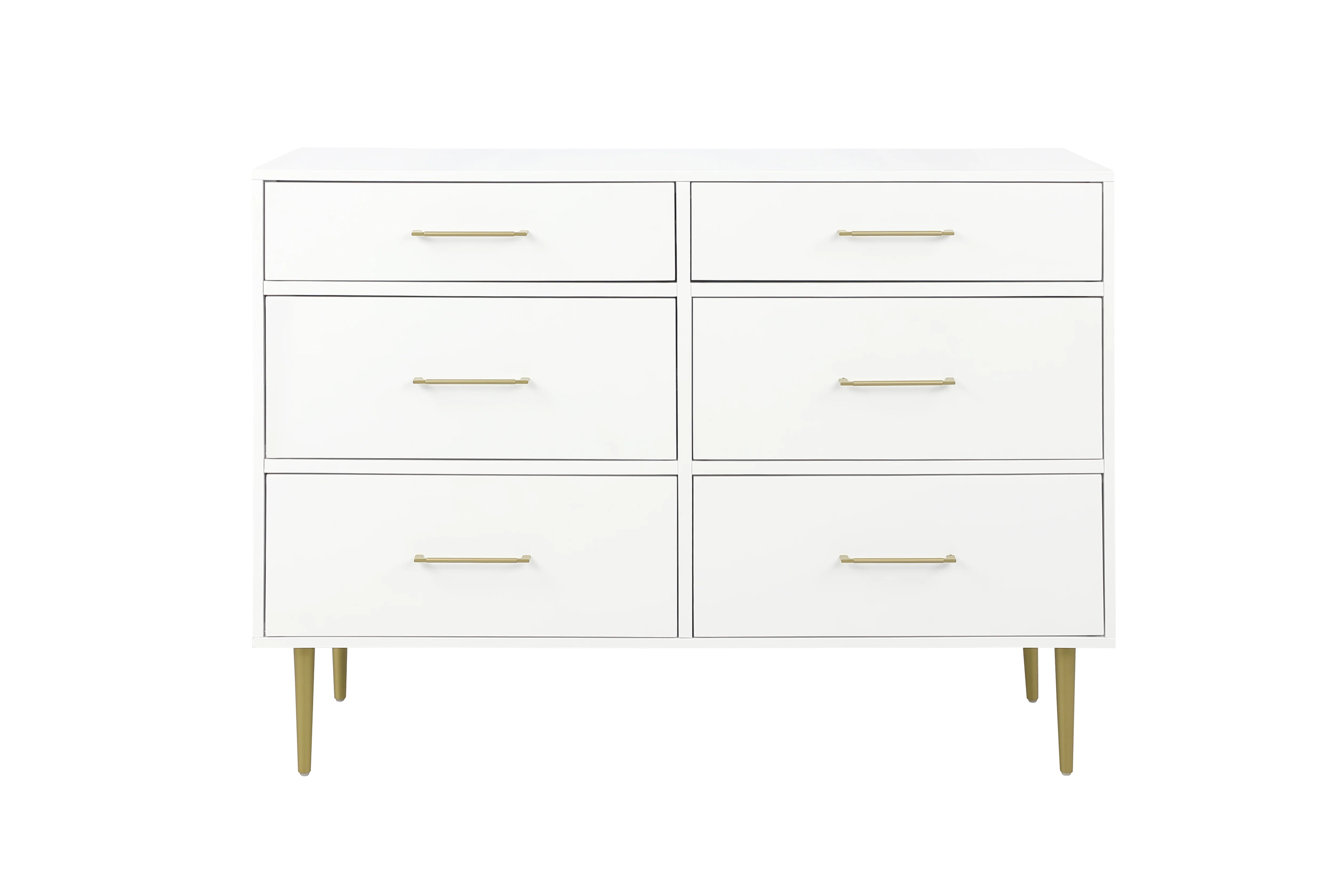 Valerie Glam 6 Drawer Dresser - White - Image 3