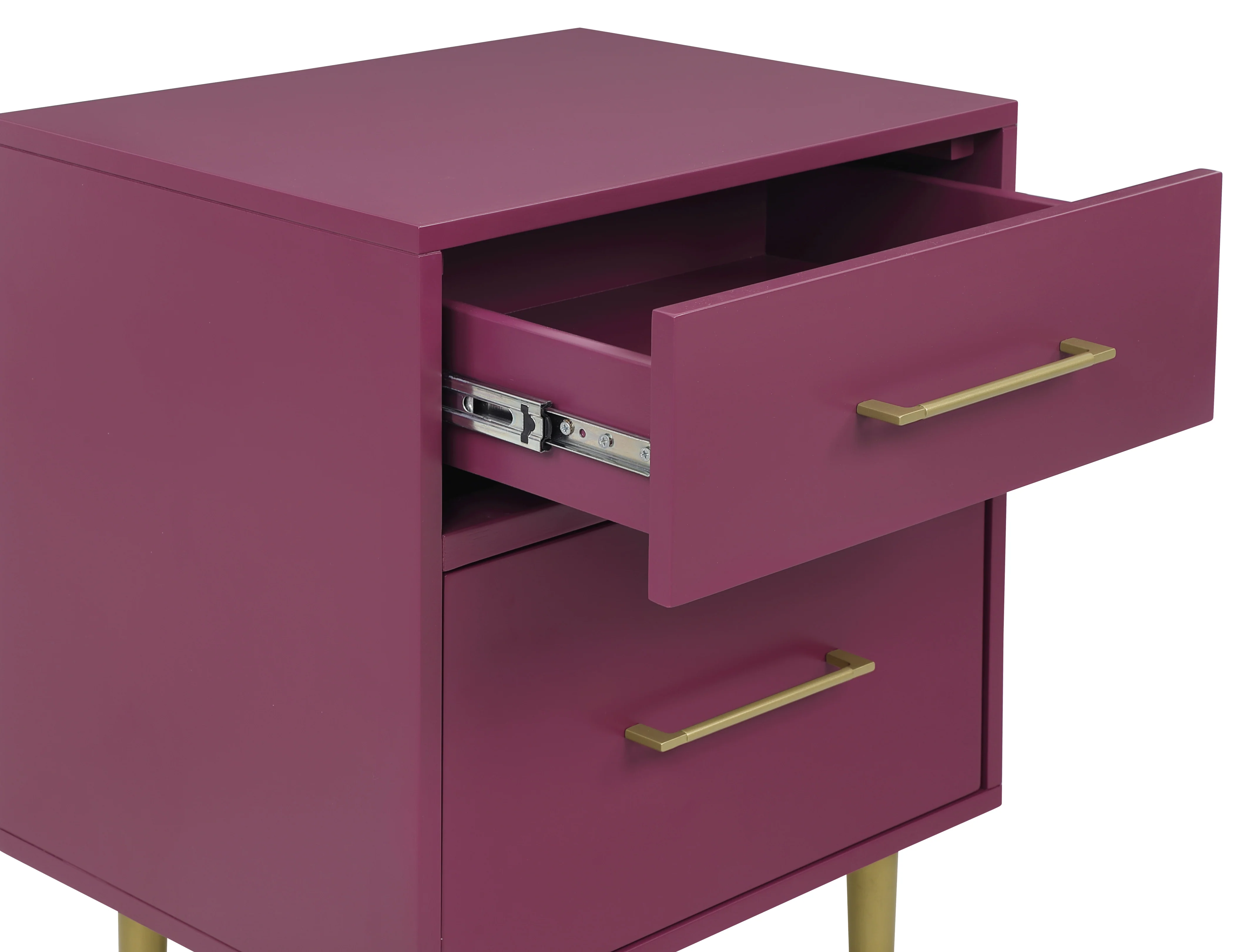 Valerie Glam Night Table - Raspberry - Image 4