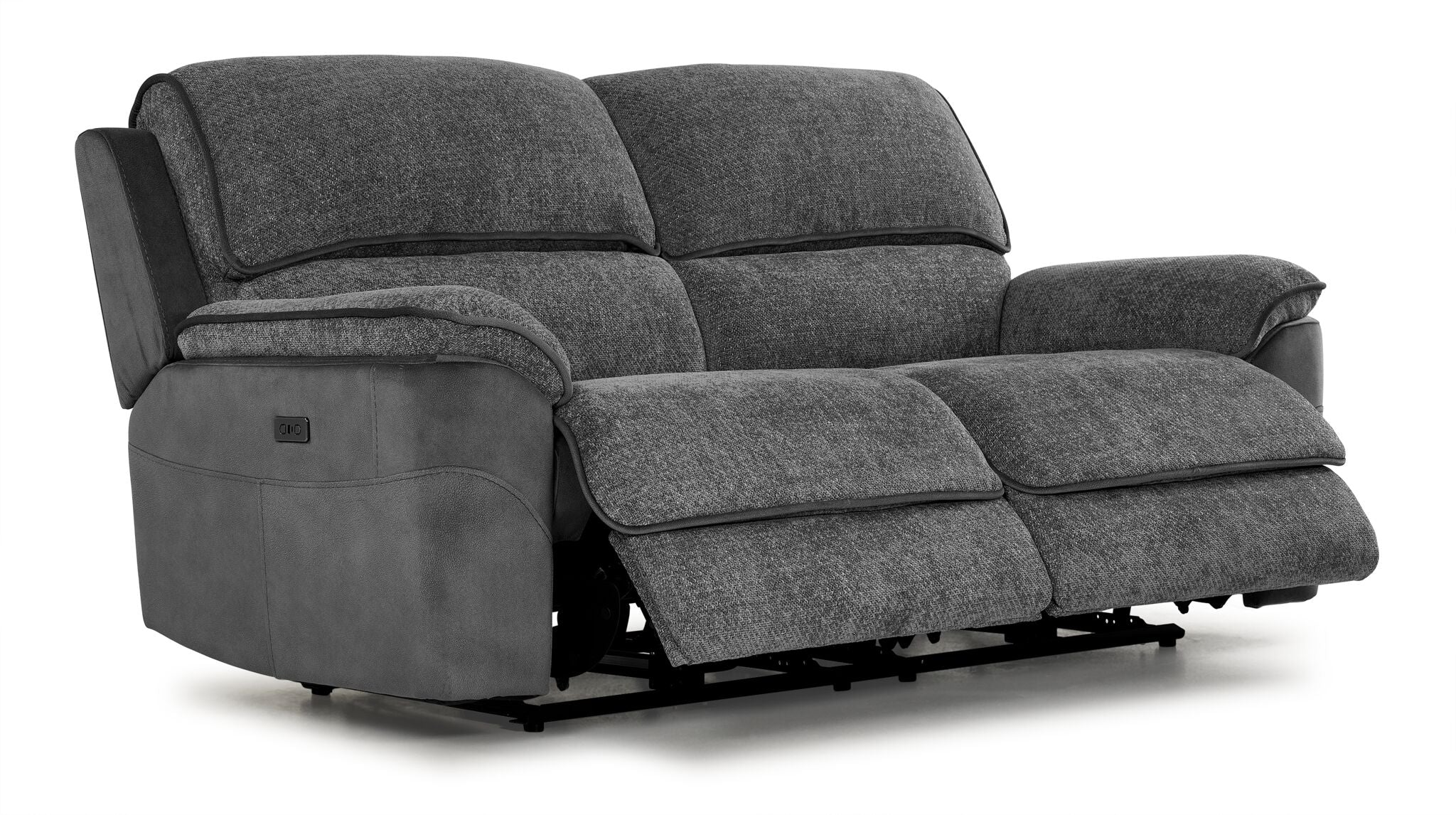 Vandelay Power Reclining Sofa - Grey - Image 3