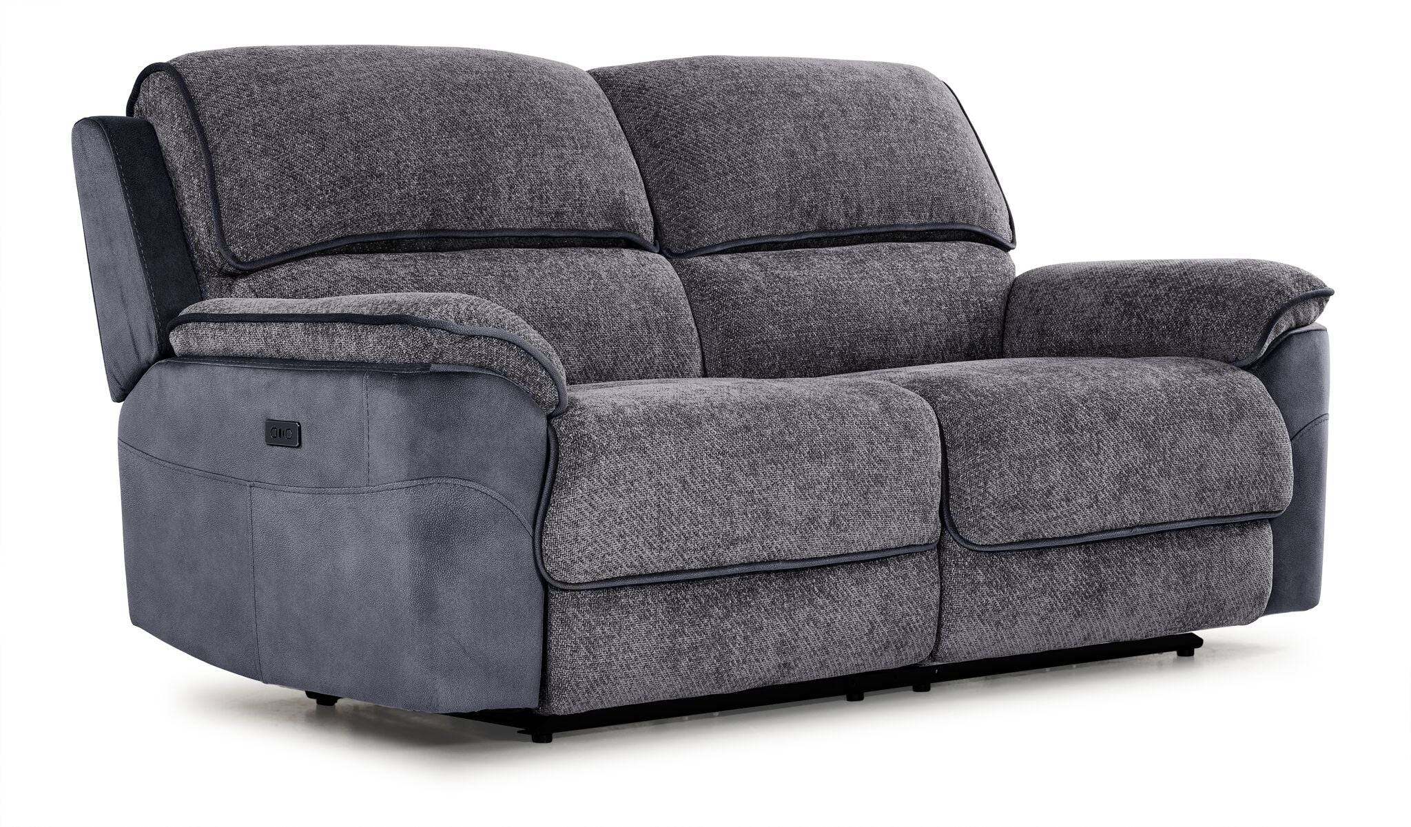 Vandelay Power Reclining Sofa, Loveseat and Chair Set - Blue - Image 2