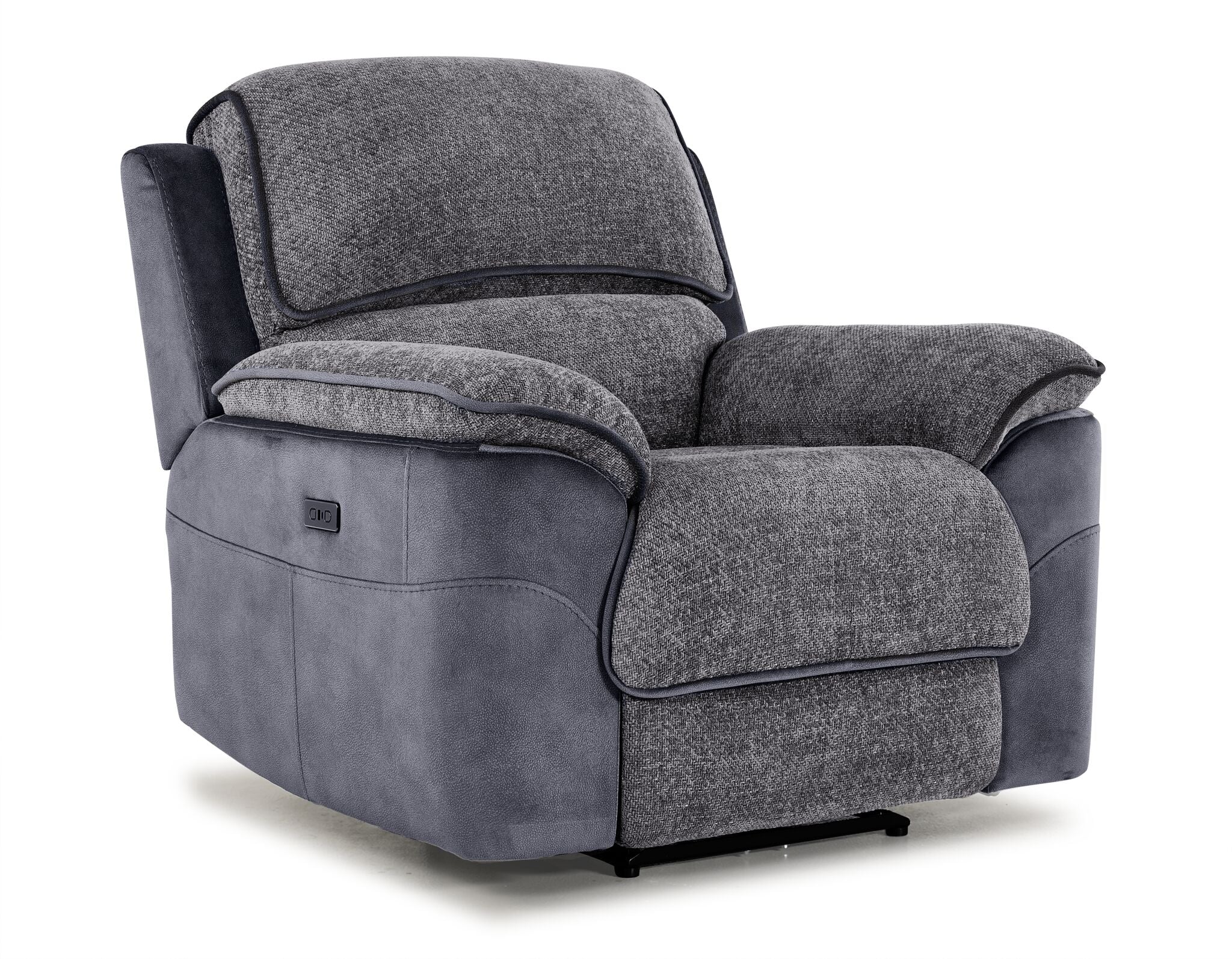 Vandelay Power Reclining Sofa, Loveseat and Chair Set - Blue - Image 4