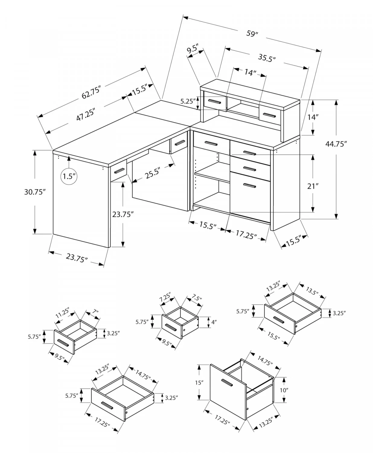 Varo Desk - Brown - Image 3
