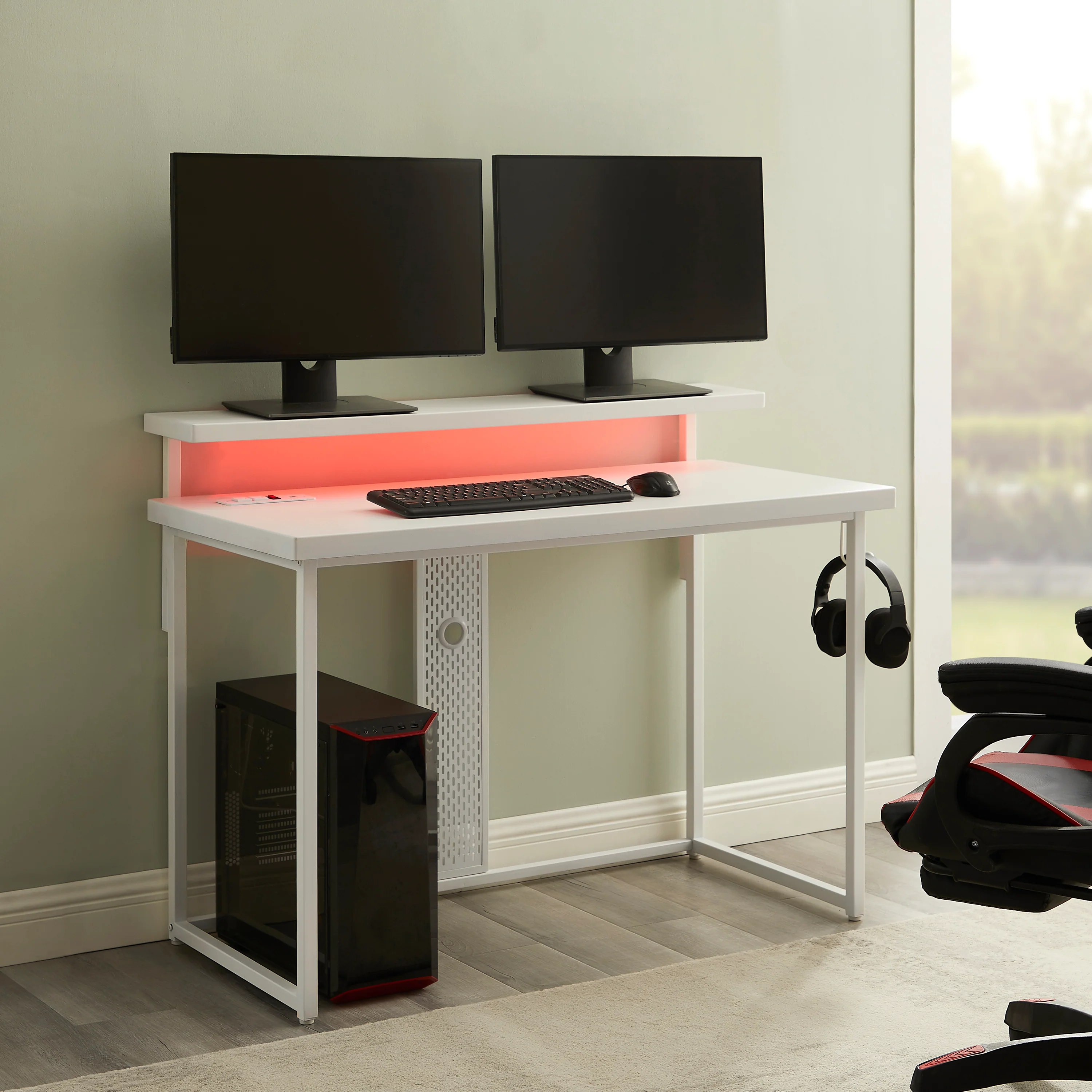 Vega Gaming Desk - White-on-White - Image 2