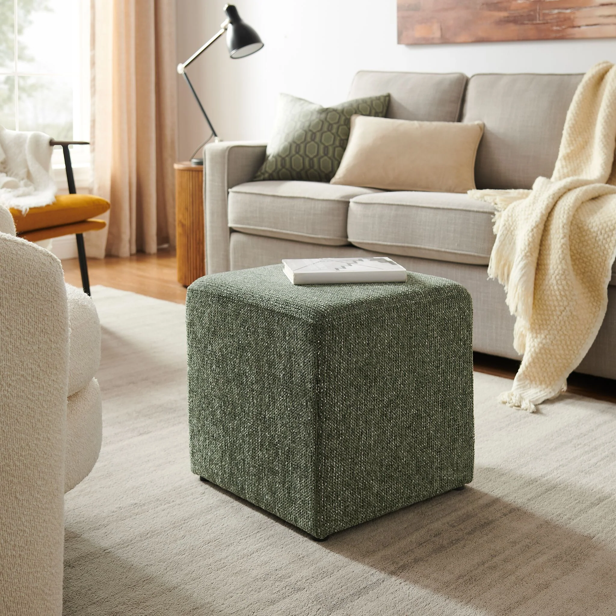 Veghel Ottoman - Green - Image 2