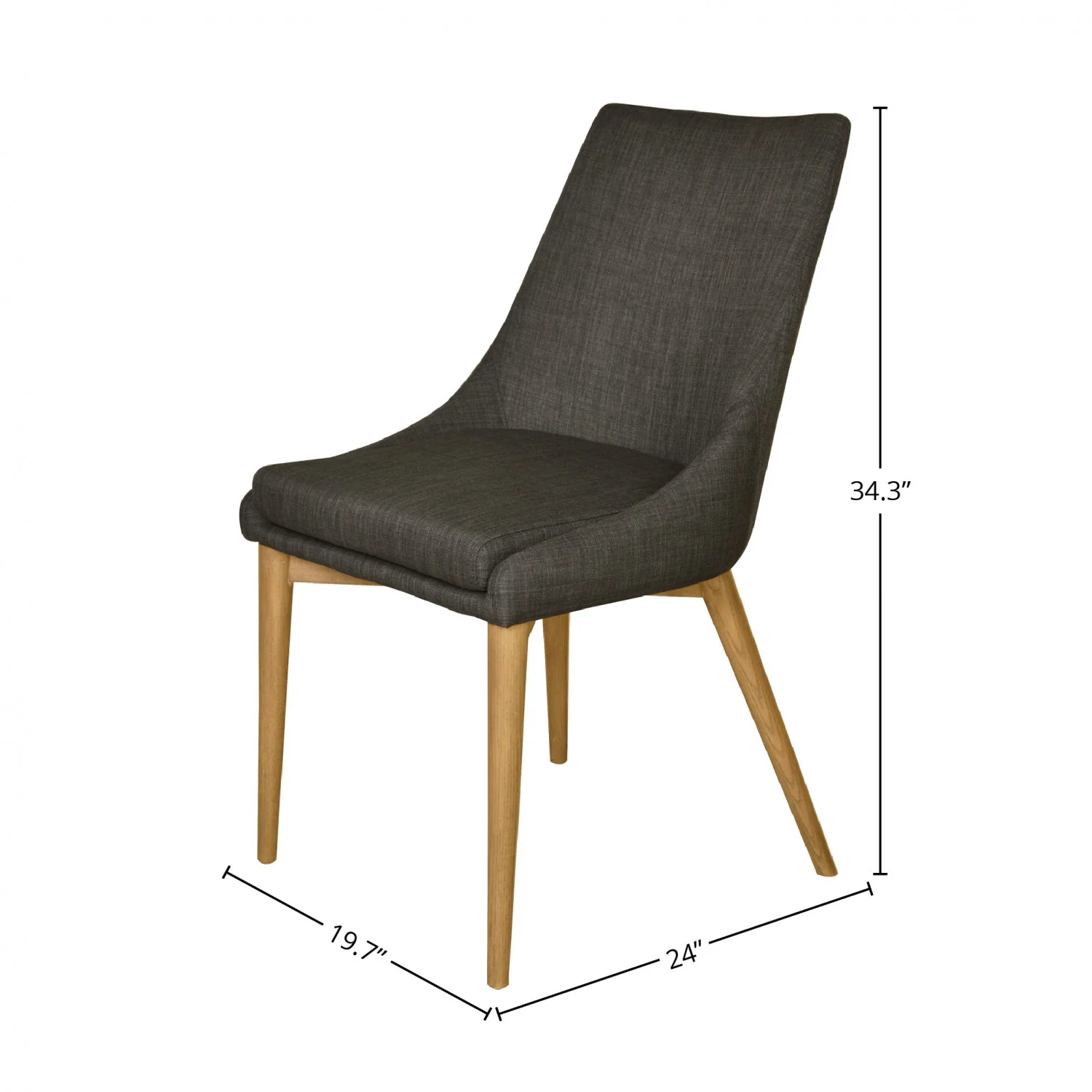 Vellaro Side Chair - Dark Grey/Natural - Set of Two - Image 3