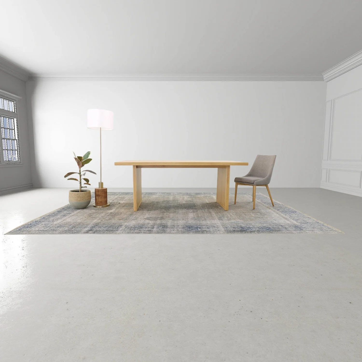 Vellaro Side Chair - Light Grey/Natural - Set of Two - Image 2