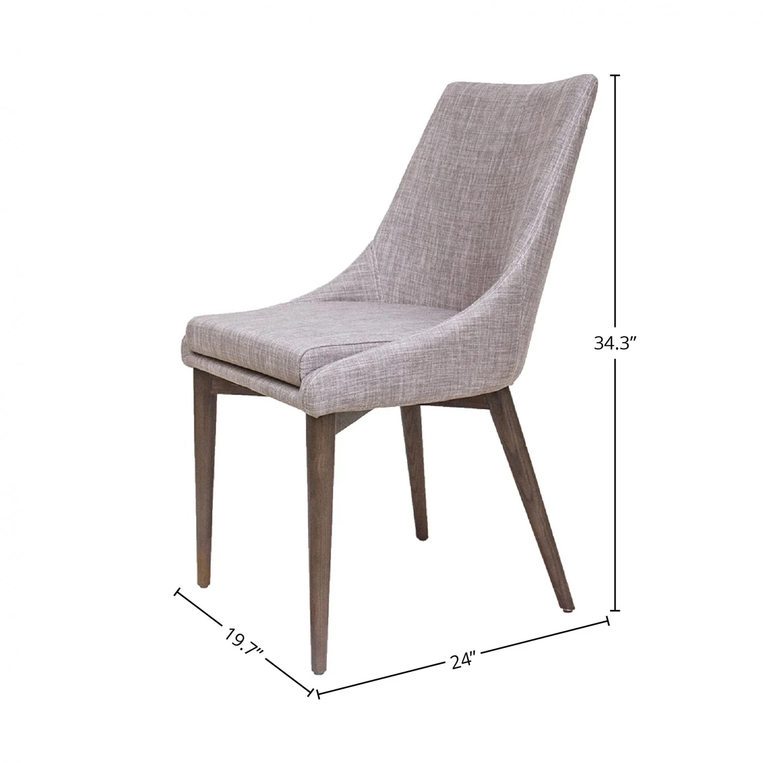 Vellaro Side Chair - Light Grey - Set of Two - Image 2