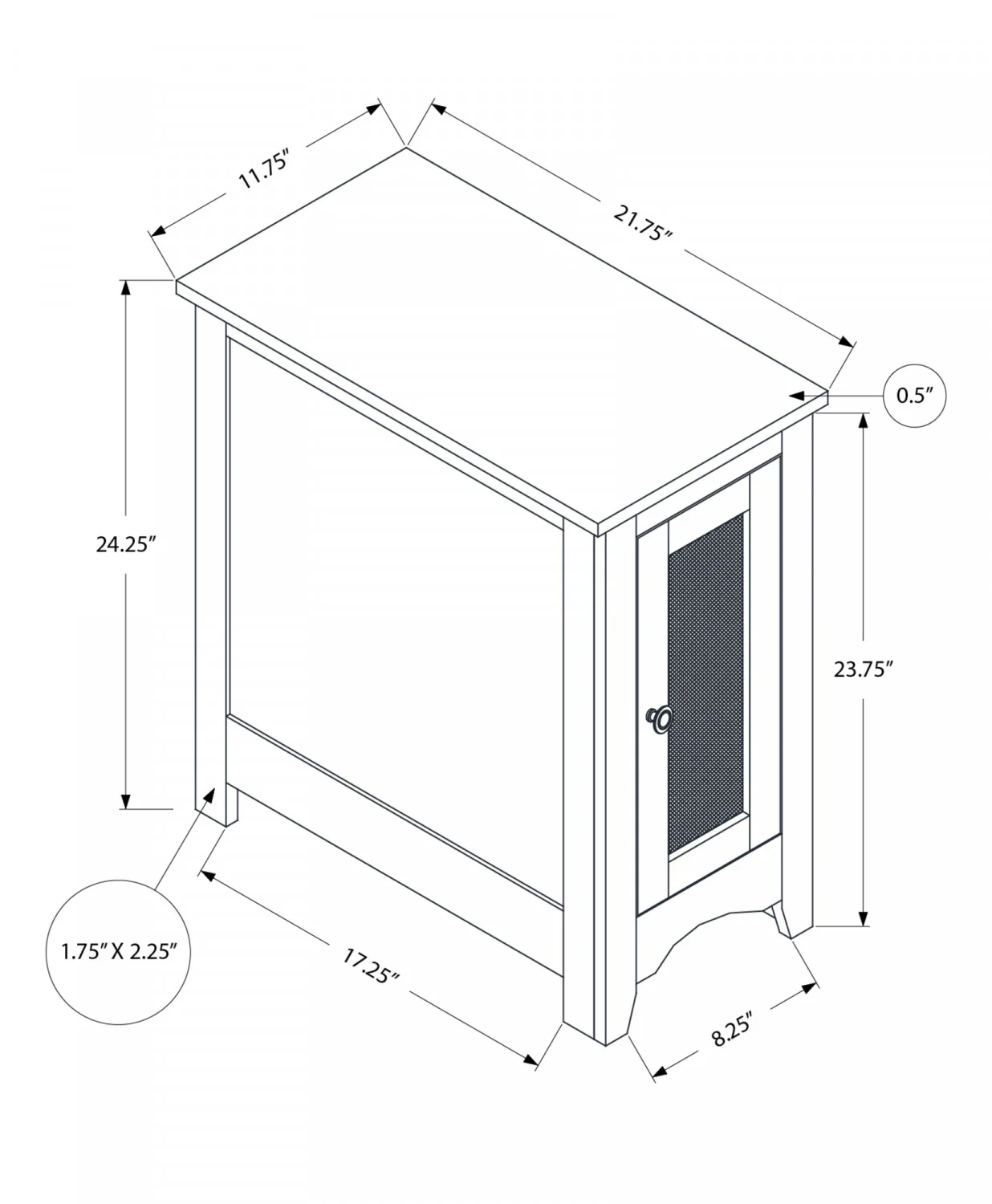 Velo Side Table - White - Image 3