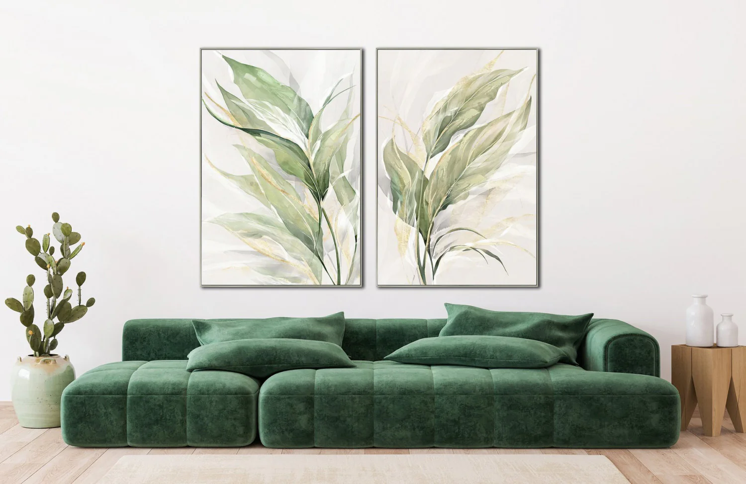 Verdant Veil I Art - Green/White - 28 X 42 - Image 2