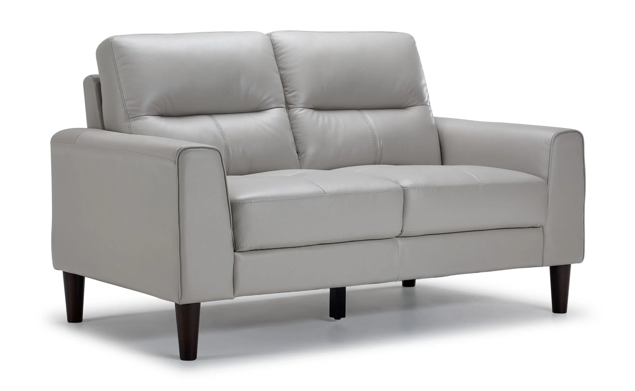 Verissimo Leather Sofa and Loveseat Set - Silver - Image 3