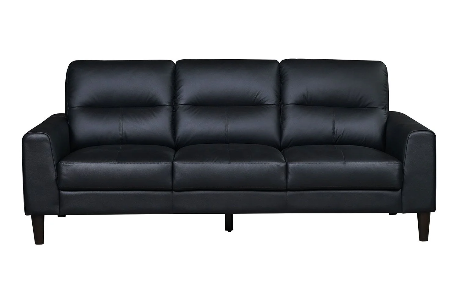 Verissimo Leather Sofa - Black - Image 3