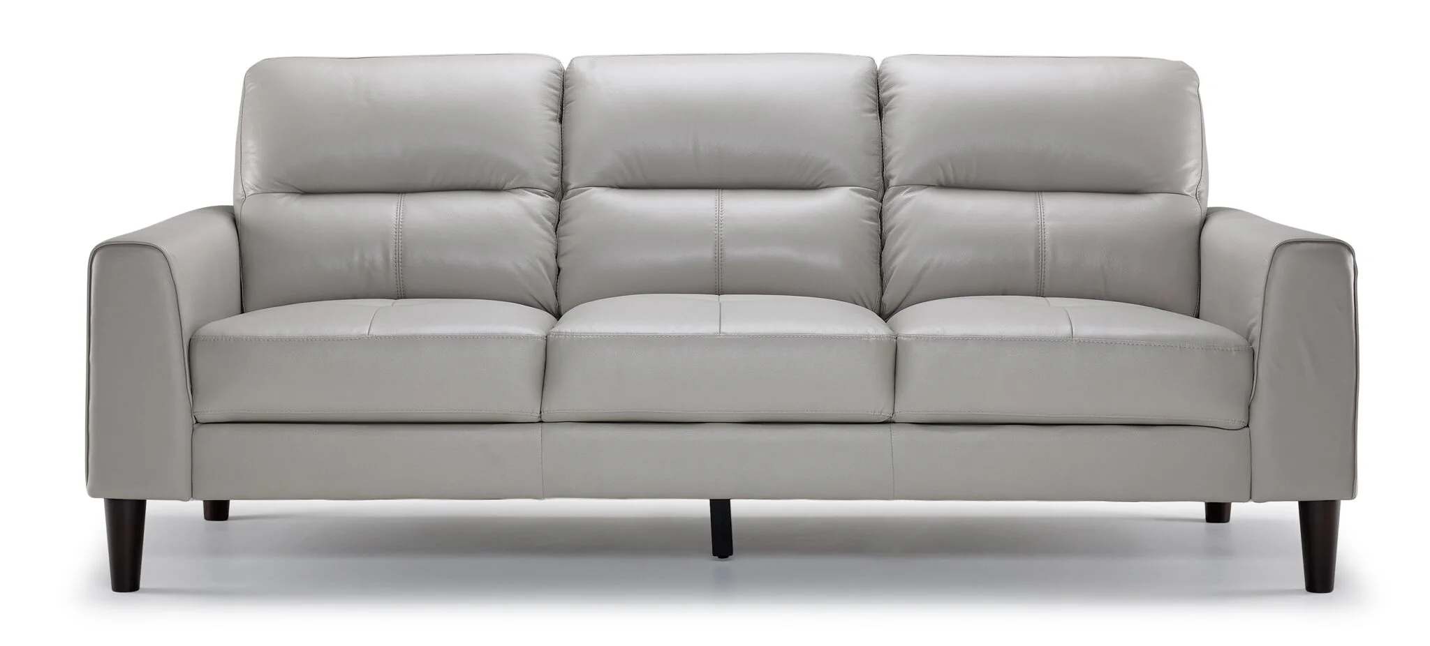 Verissimo Leather Sofa - Silver - Image 3