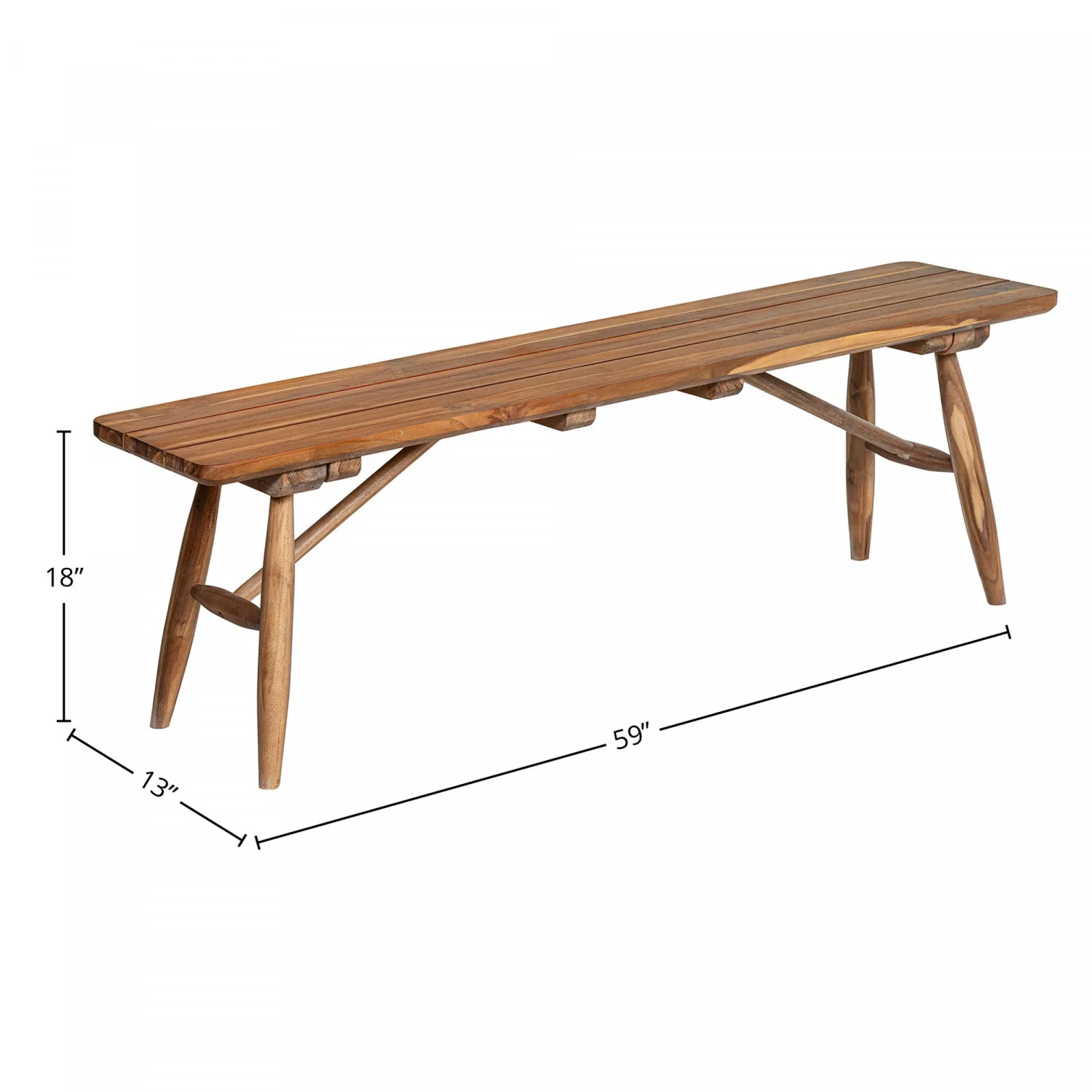 Veylor Outdoor Dining Bench - Brown - Image 6