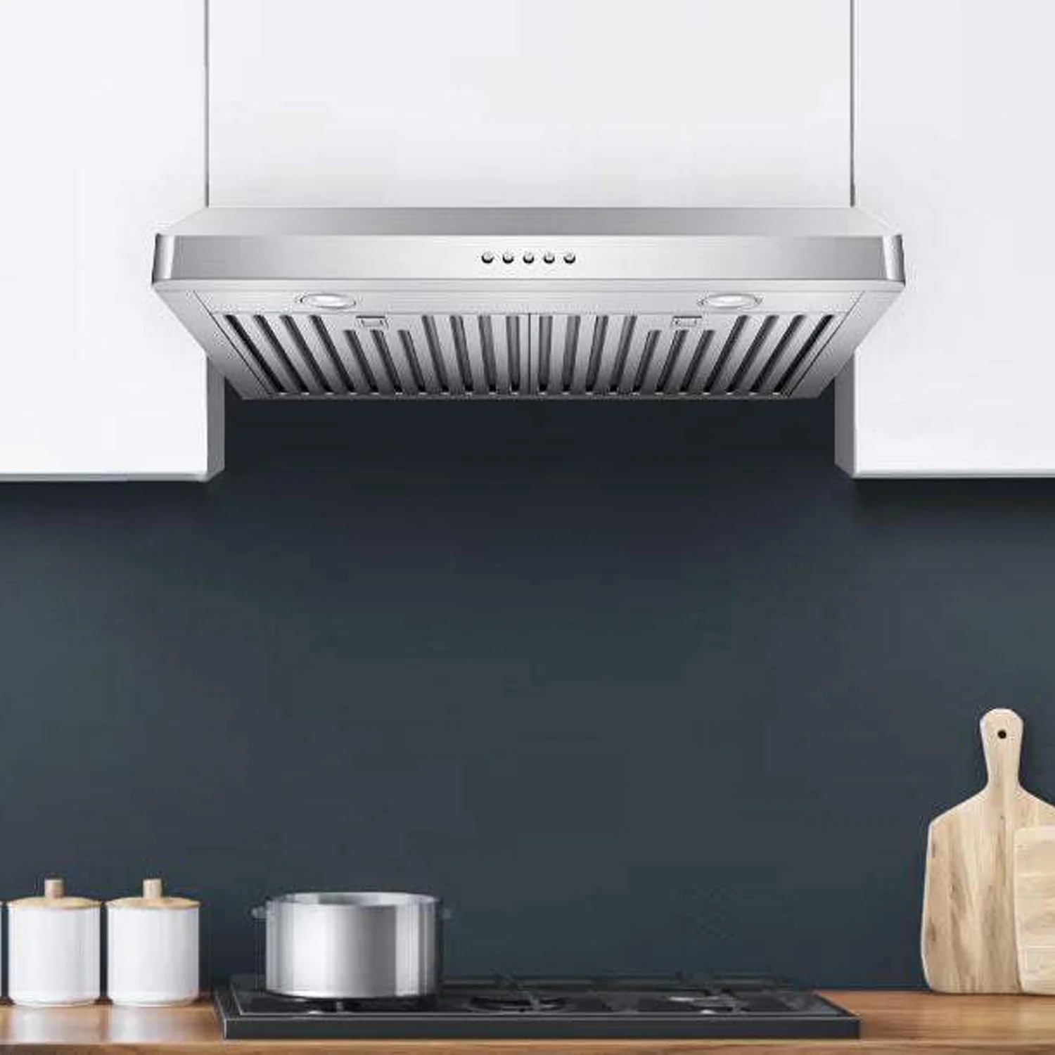 VICTORY Stainless Steel 30" 600 CFM Under Cabinet Range Hood - Luna-M-30 - Image 2