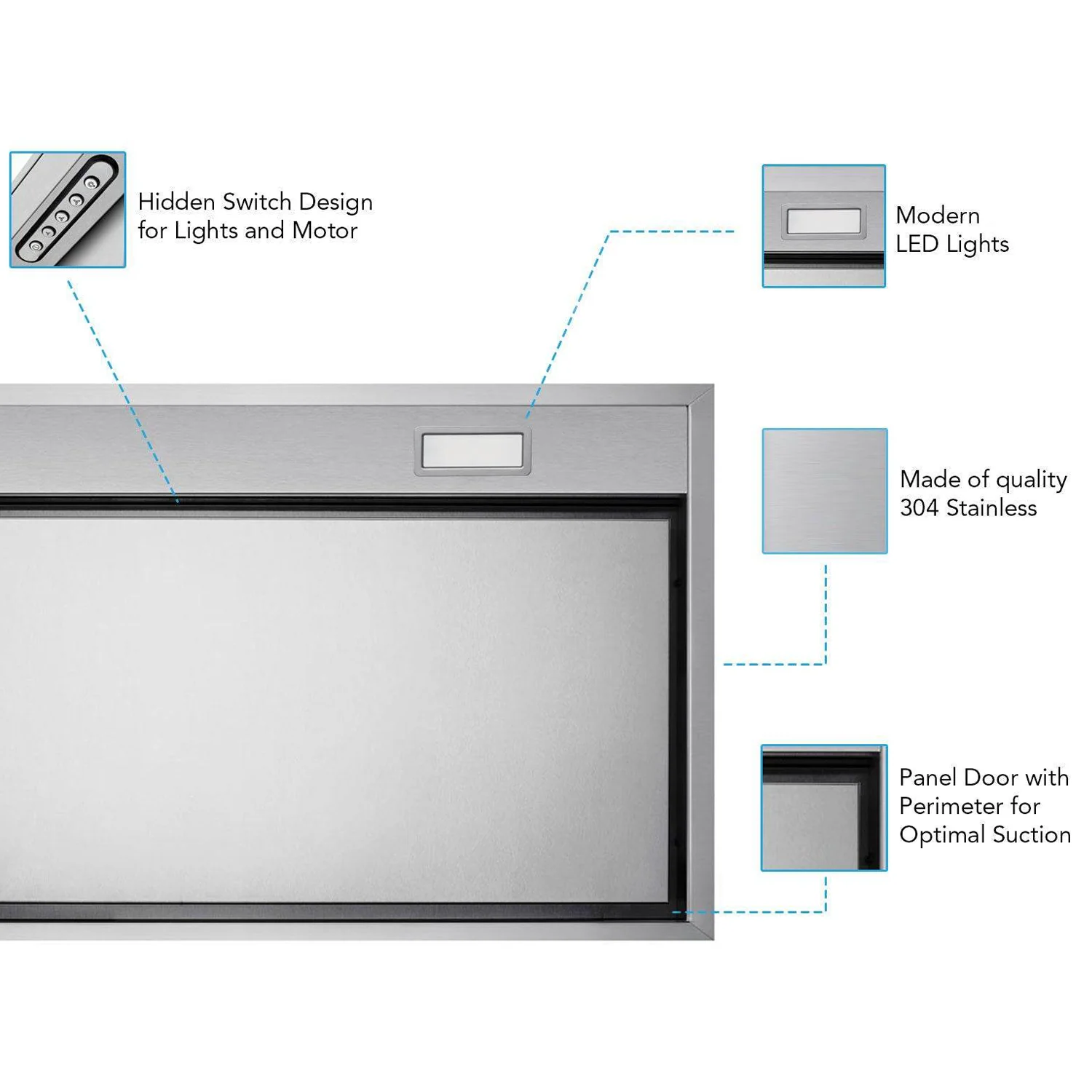 VICTORY Stainless Steel 30-Inch 700 CFM Insert Range Hood - X2-30 - Image 2