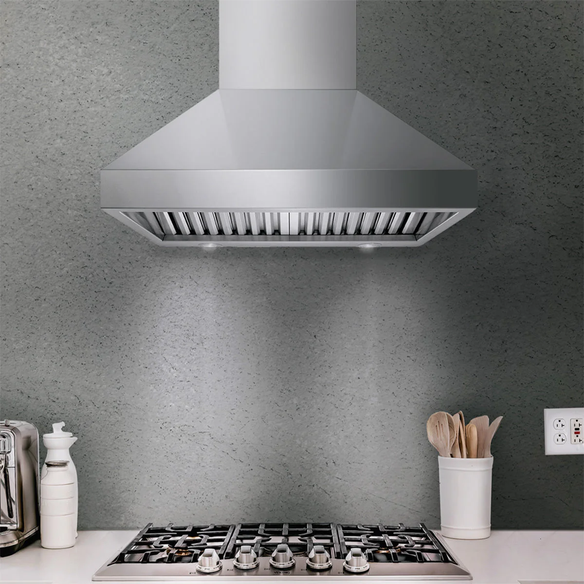 VICTORY Stainless Steel 36" 1200 CFM Wall Mount Range Hood - Twister-MAX-36 - Image 2