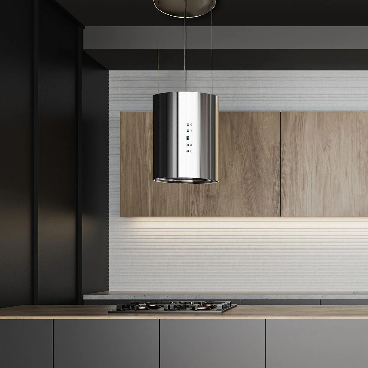 VICTORY Stainless Steel 600 CFM Ductless Island Range Hood - Jupiter - Image 2