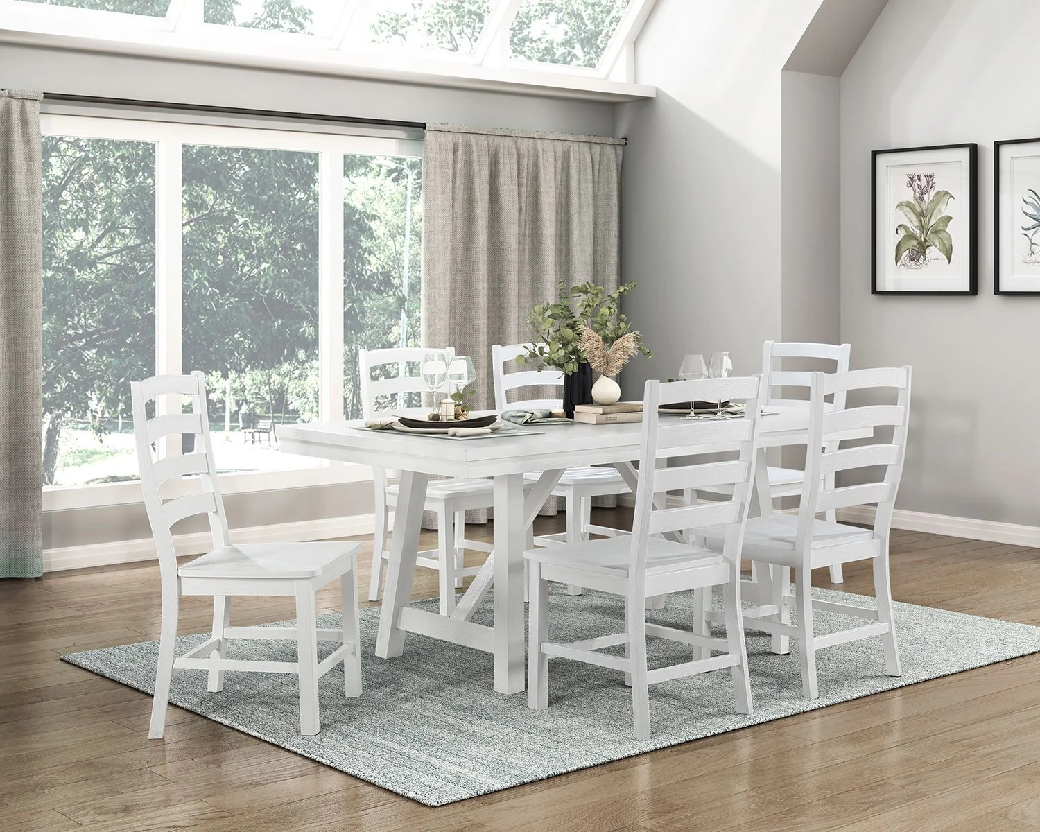 Vivid 7-Piece Dining Set - White - Image 5