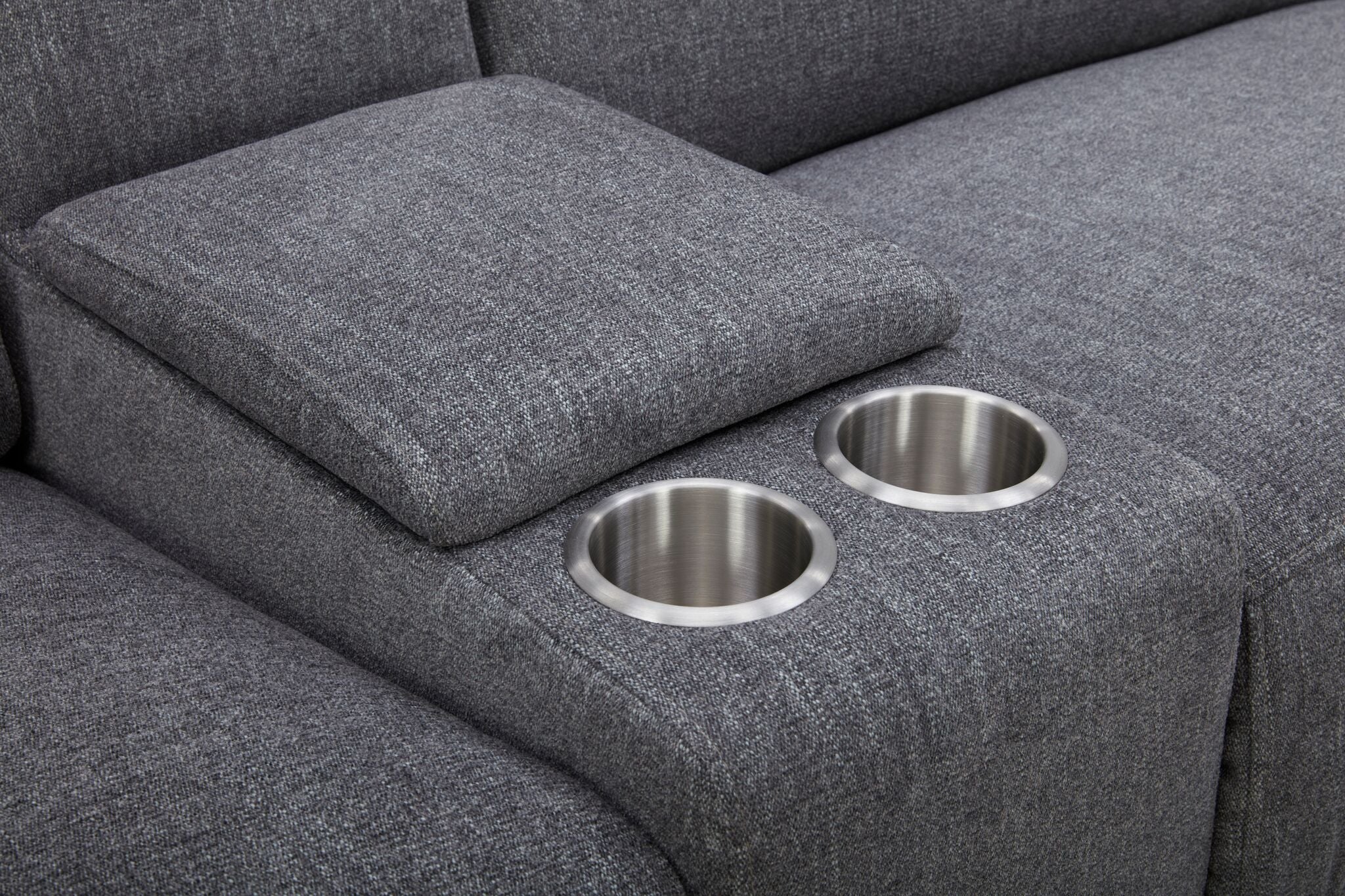 Voyageur 6-Piece Power Reclining Sectional with Console - Charcoal - Image 4