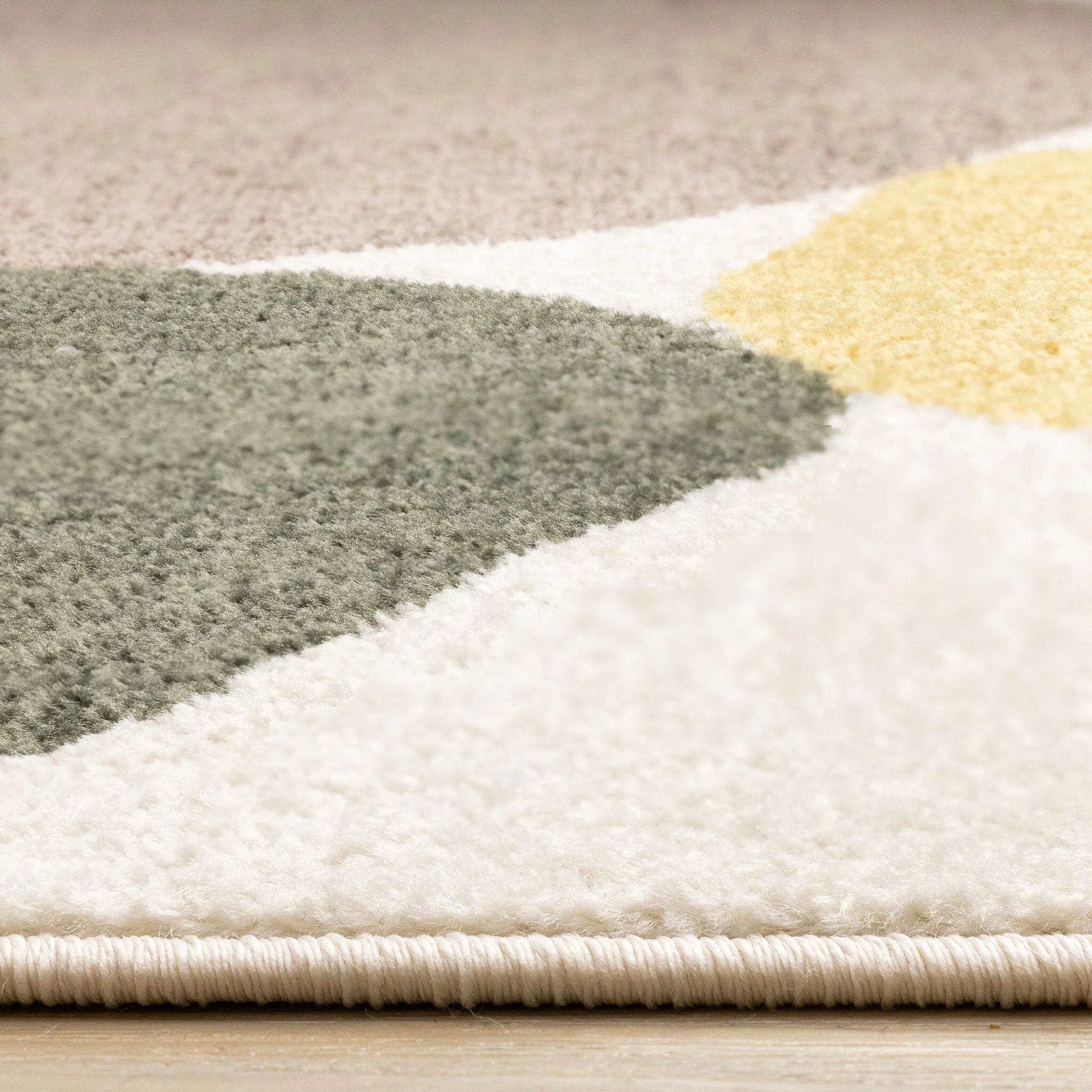 Warm Elements 7'10" x 10'6" Pebbles Design Area Rug - Cream - Image 5