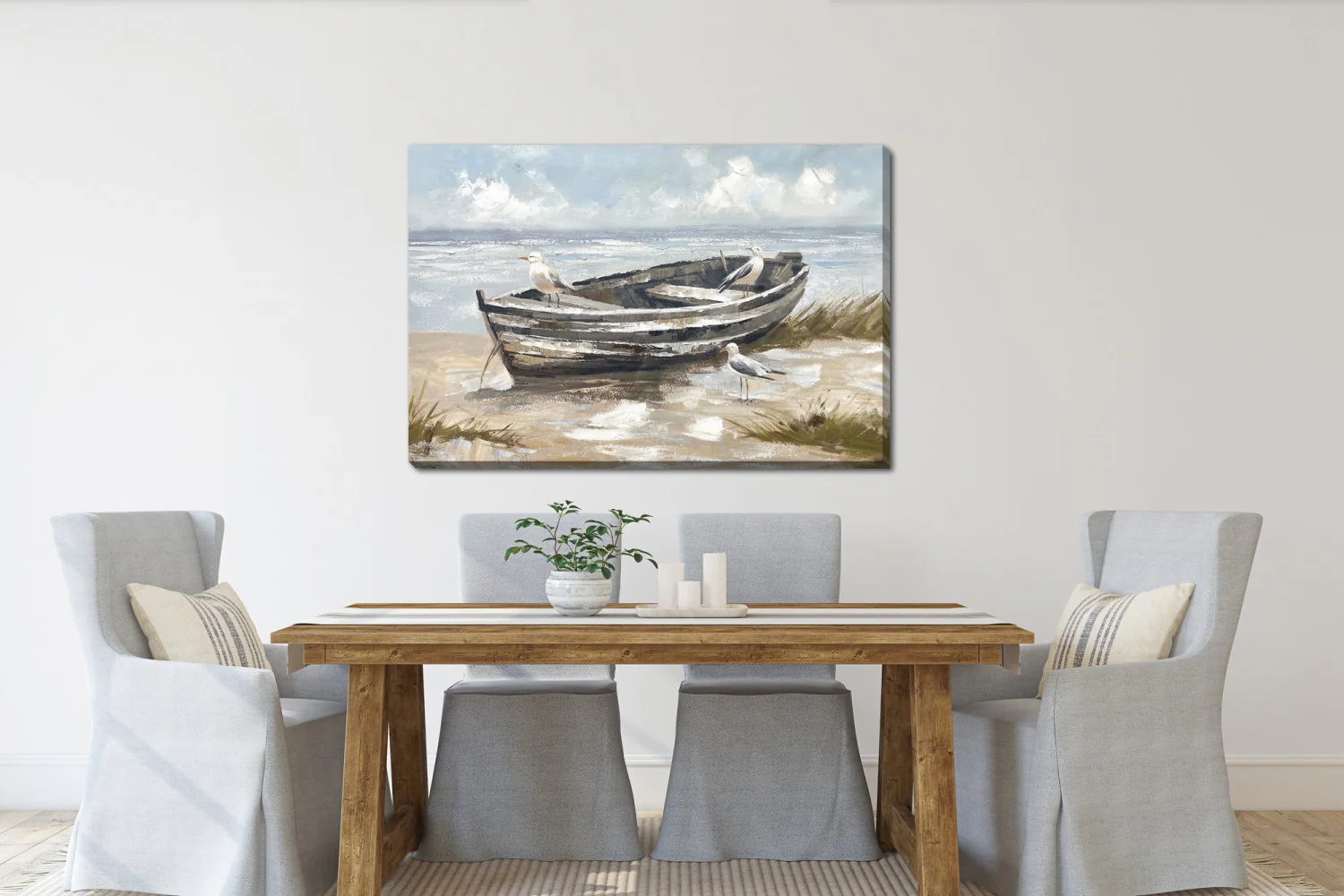 Washed Ashore Wall Art - Grey/Blue - 30 X 45 - Image 2