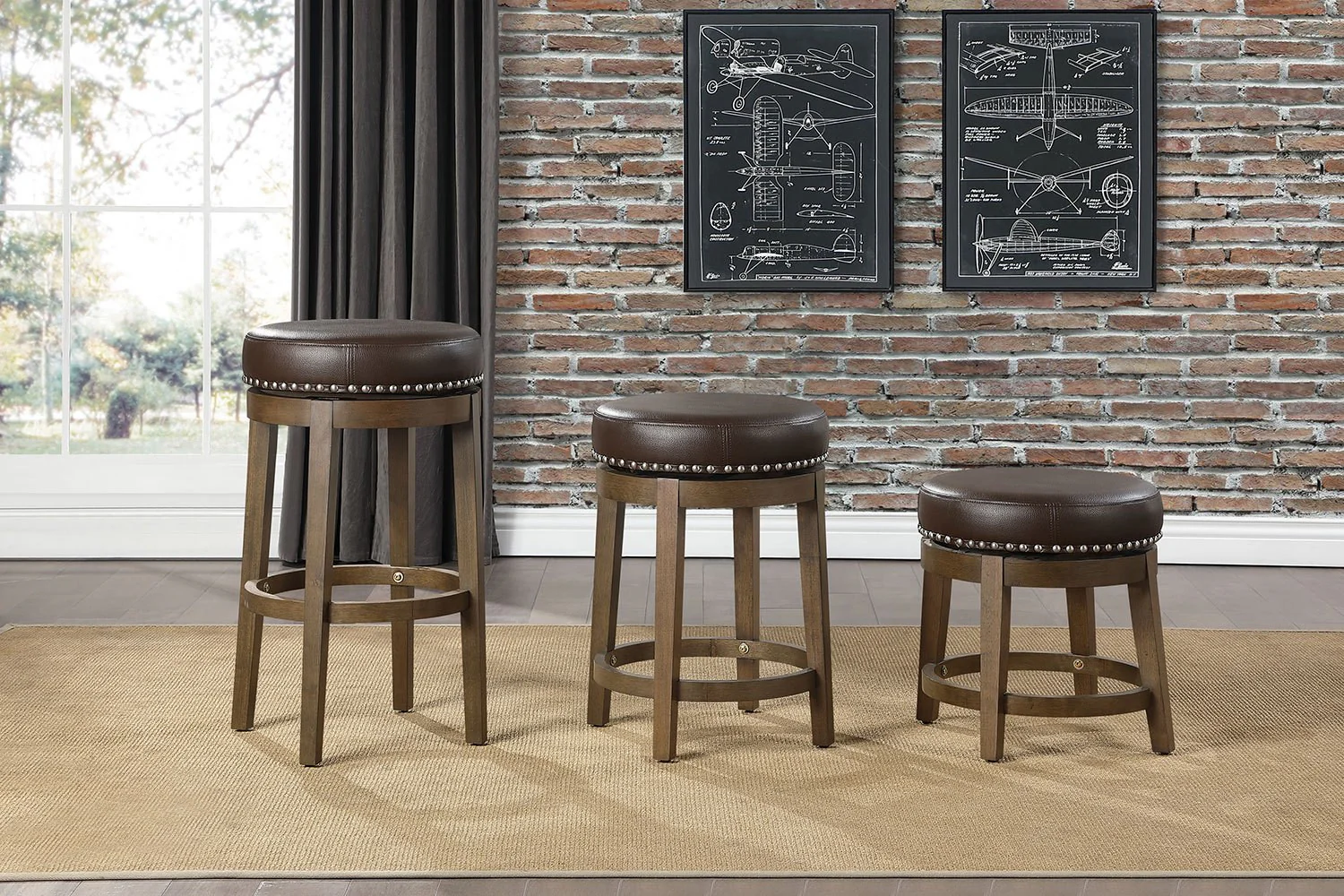 Westby Counter Stool - Brown - Set of Two - Image 2