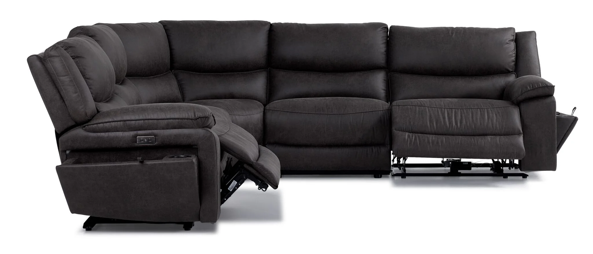 Weston 5-Piece Power Reclining Sectional - Granite - Image 4