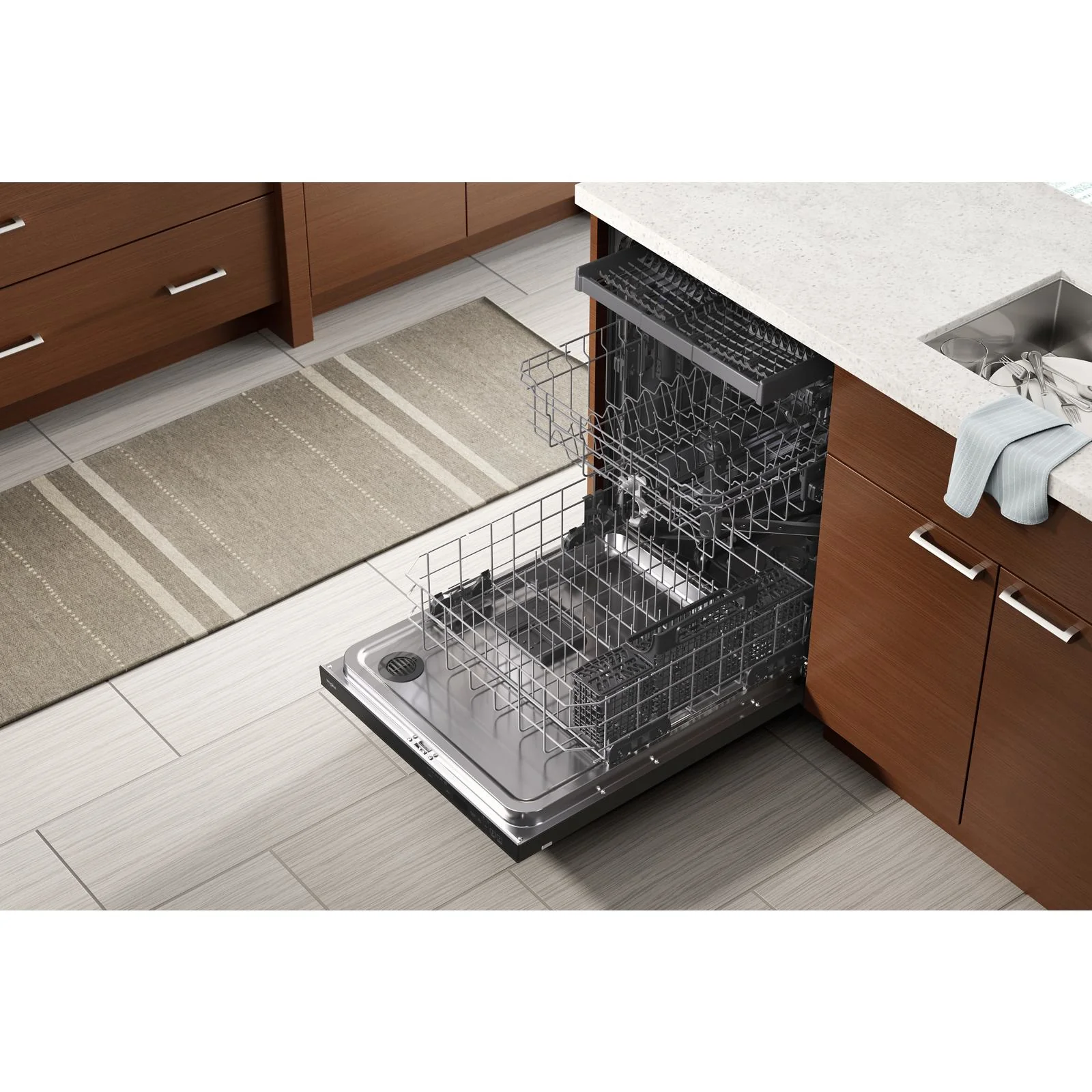 Whirlpool 24" Black Stainless Dishwasher with 3rd Rack (47 dBA) - WDTA50SAKV - Image 3