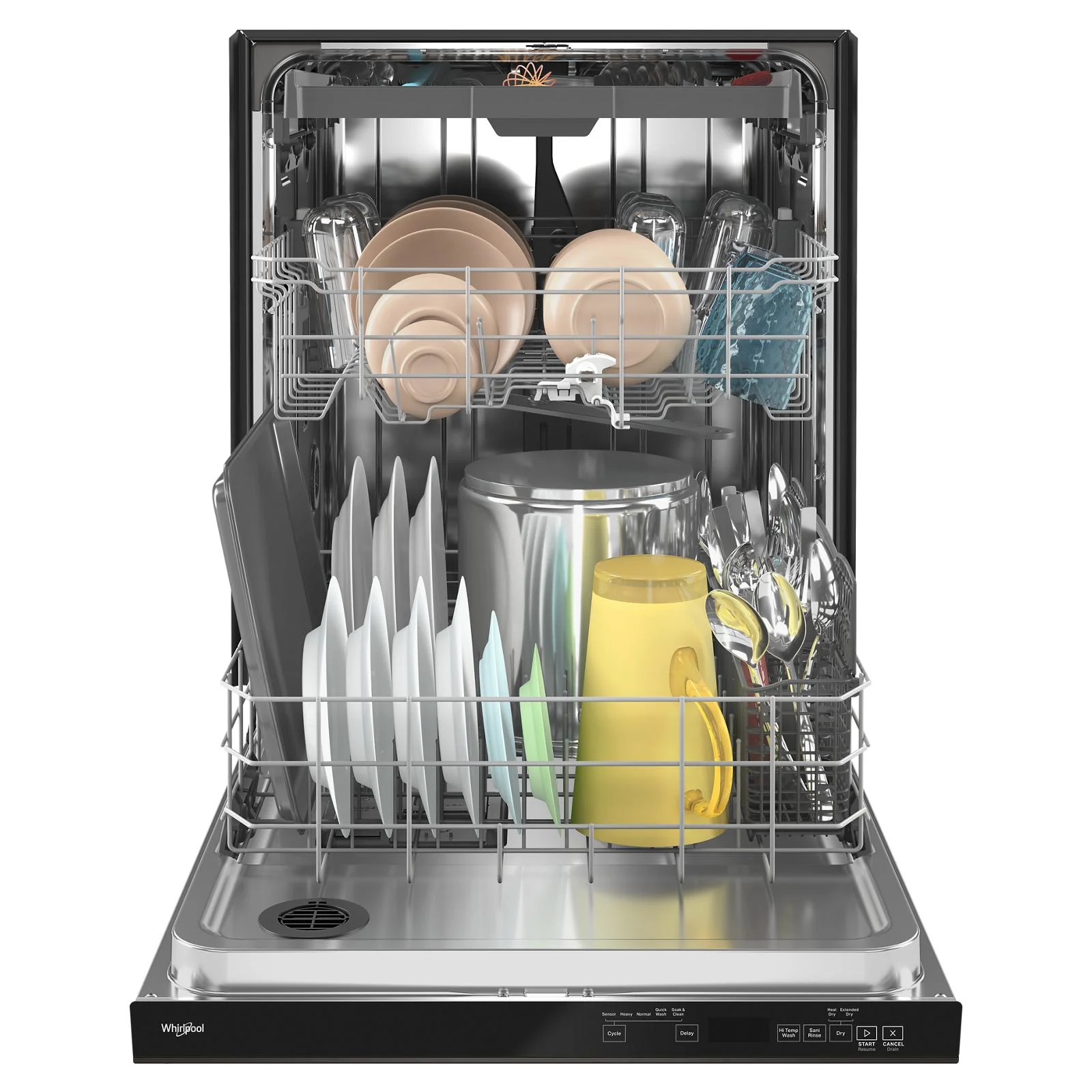 Whirlpool 24" Black Stainless Dishwasher with 3rd Rack (47 dBA) - WDTA50SAKV - Image 4