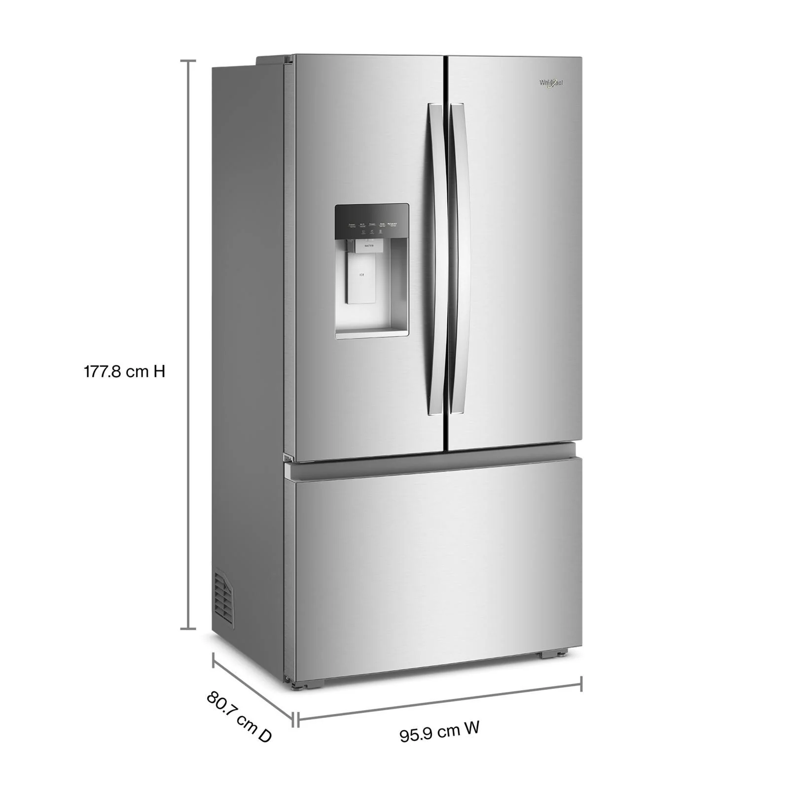 Whirlpool 36" 23 Cu. Ft. Fingerprint-Resistant Stainless Steel Counter Depth French Door Refrigerator - WRFC5036RZ - Image 8