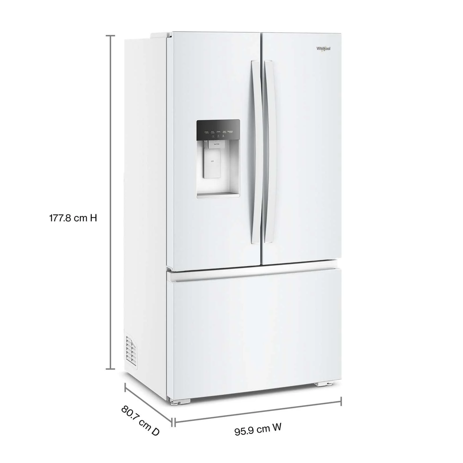 Whirlpool 36" 23 Cu. Ft. White French Door Refrigerator - WRFC5036RW - Image 7