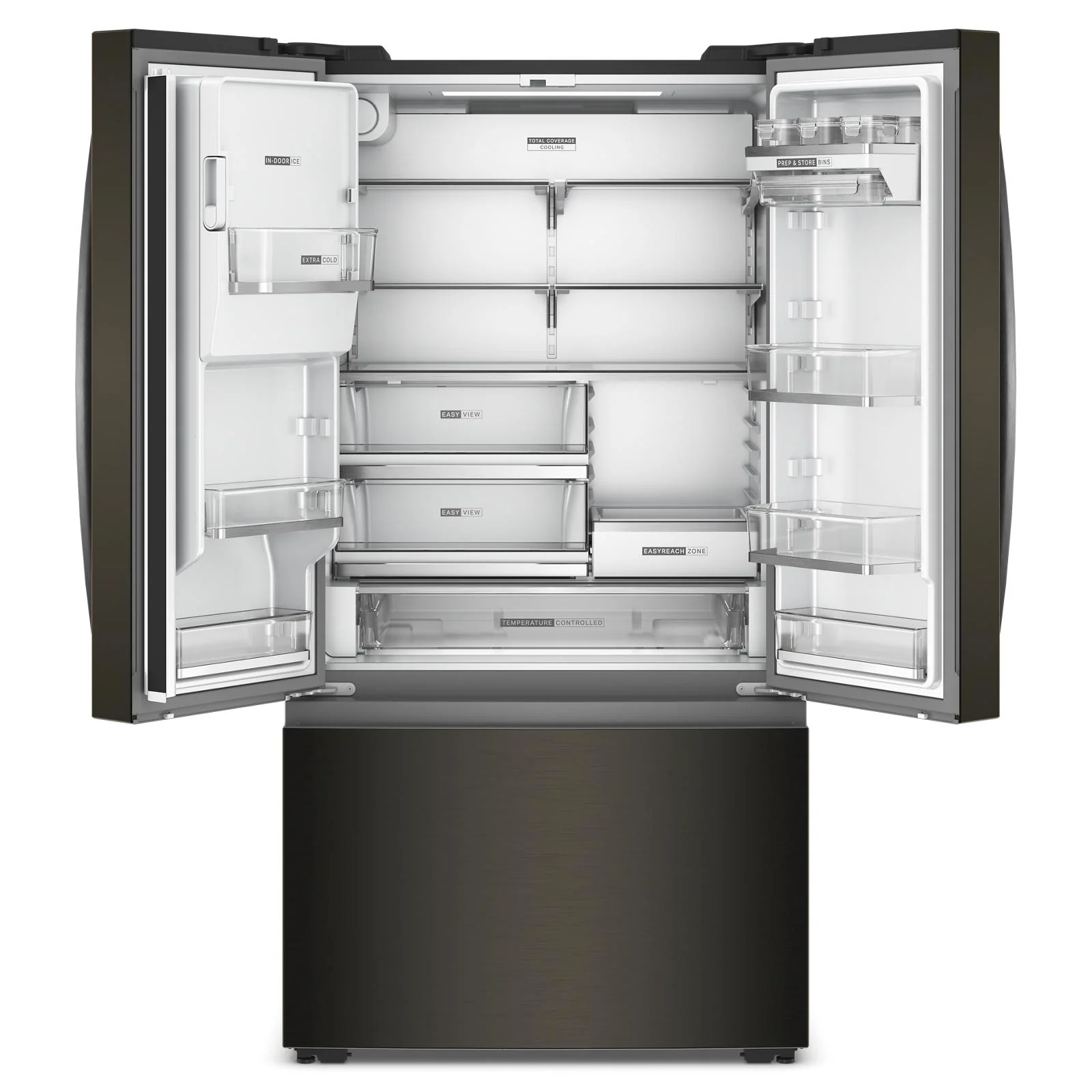 Whirlpool 36" 23.4 Cu. Ft. Black Stainless Steel Counter-Depth 3-Door French Door Refrigerator – WRFC7036RV - Image 5