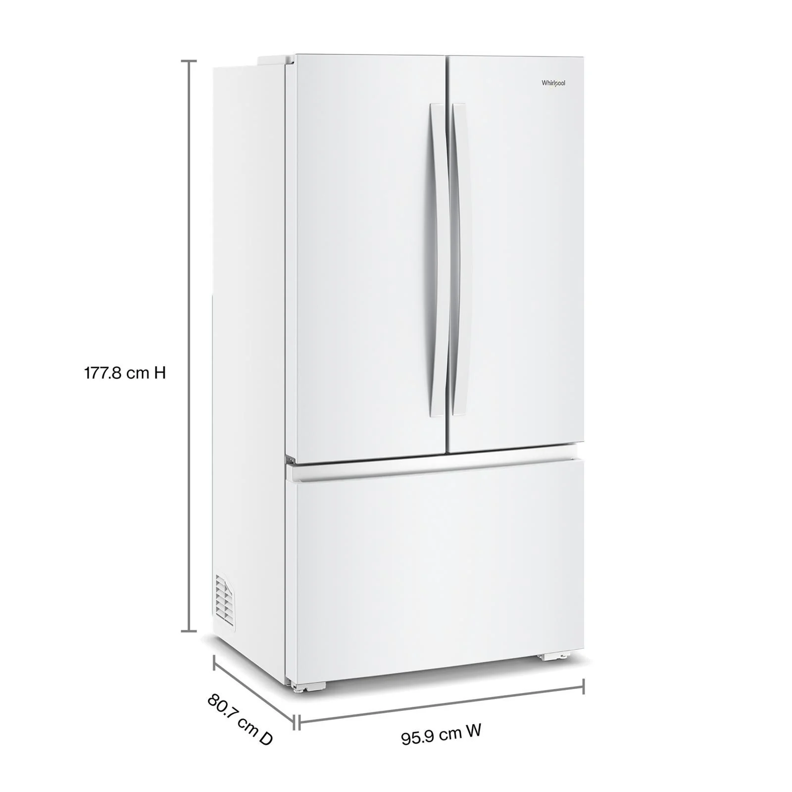 Whirlpool 36" 24 Cu. Ft. White Counter Depth French Door Refrigerator - WRFC3036RW - Image 7