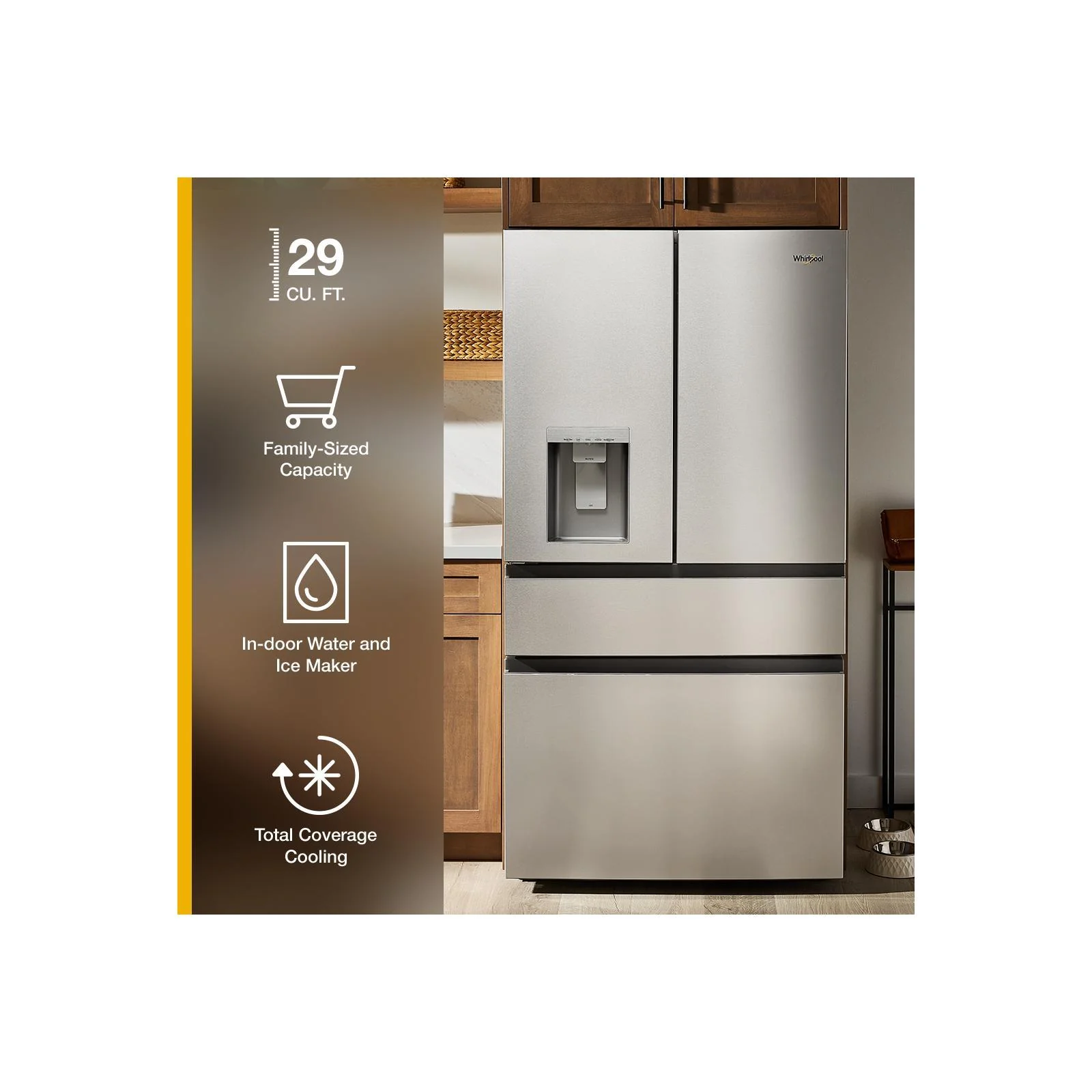 Whirlpool 36" 29 Cu. Ft. White French Door Refrigerator - WRMF3536SW - Image 10