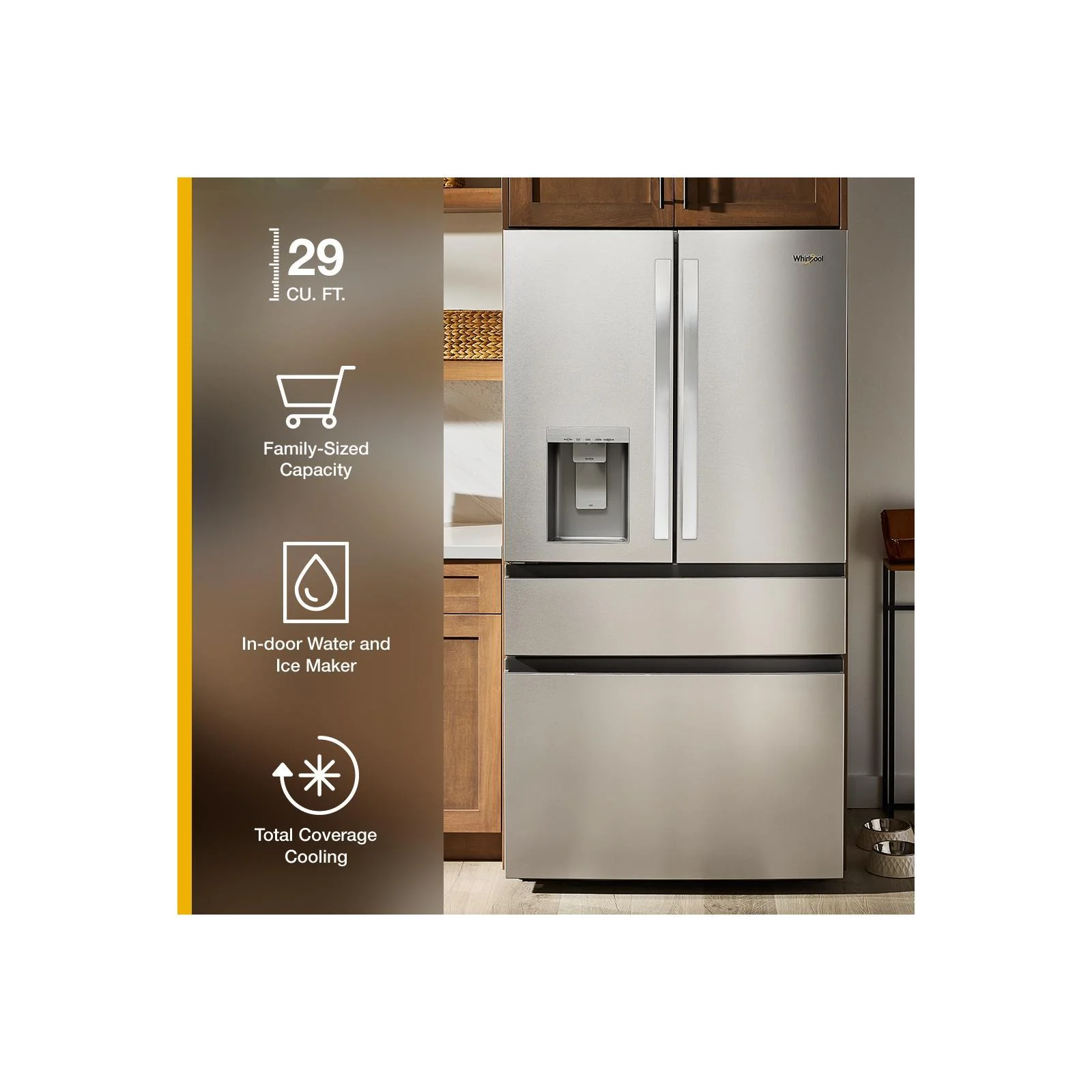 Whirlpool 36" 29 Cu. Ft. White French Door Refrigerator - WRMF3636SW - Image 10