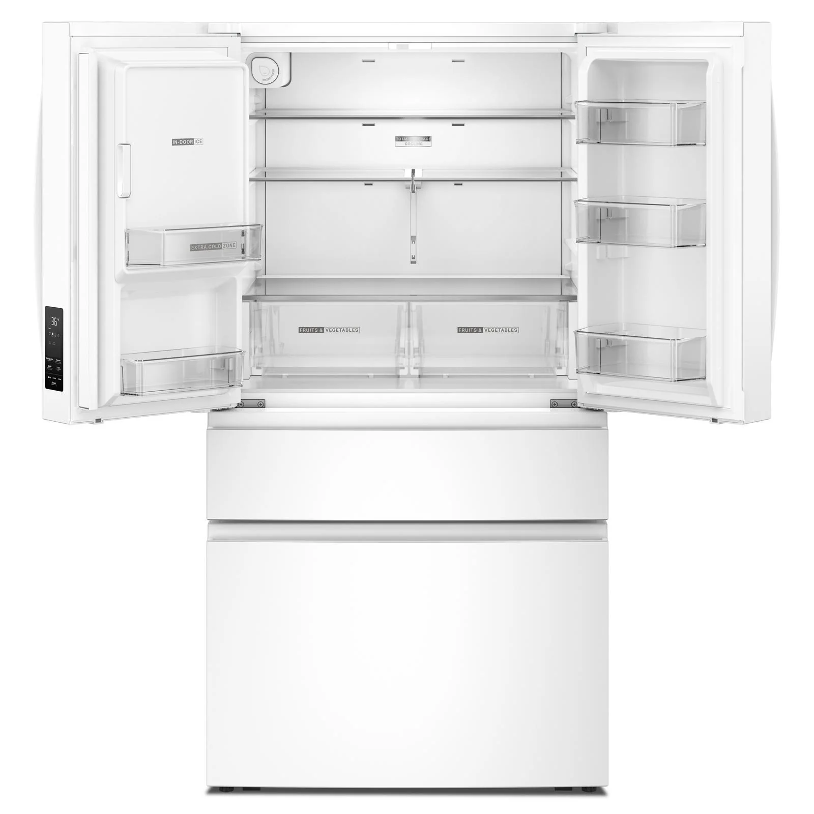 Whirlpool 36" 29 Cu. Ft. White French Door Refrigerator - WRMF3636SW - Image 3