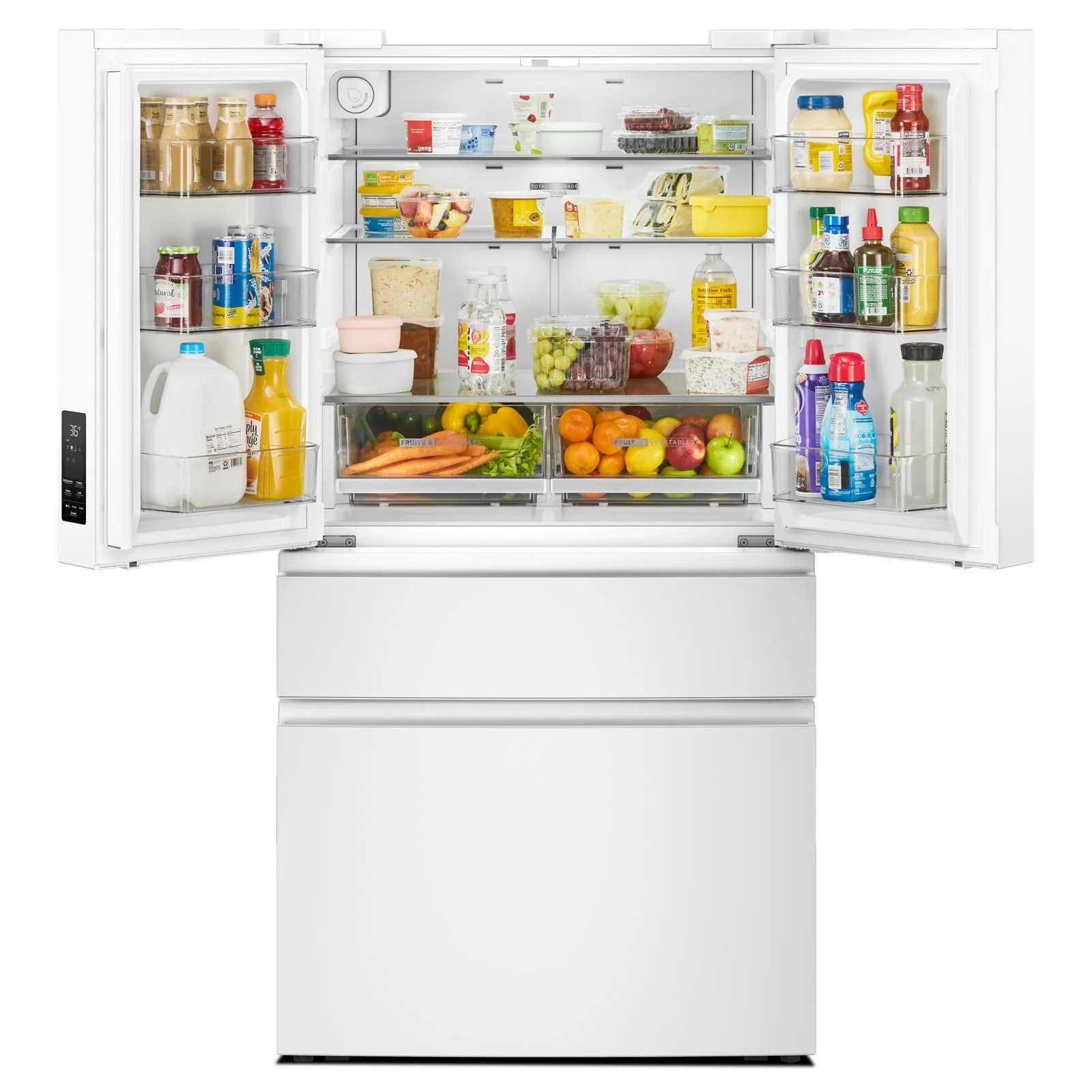 Whirlpool 36" 30 Cu. Ft. White French Door Refrigerator - WRMF3336SW - Image 4