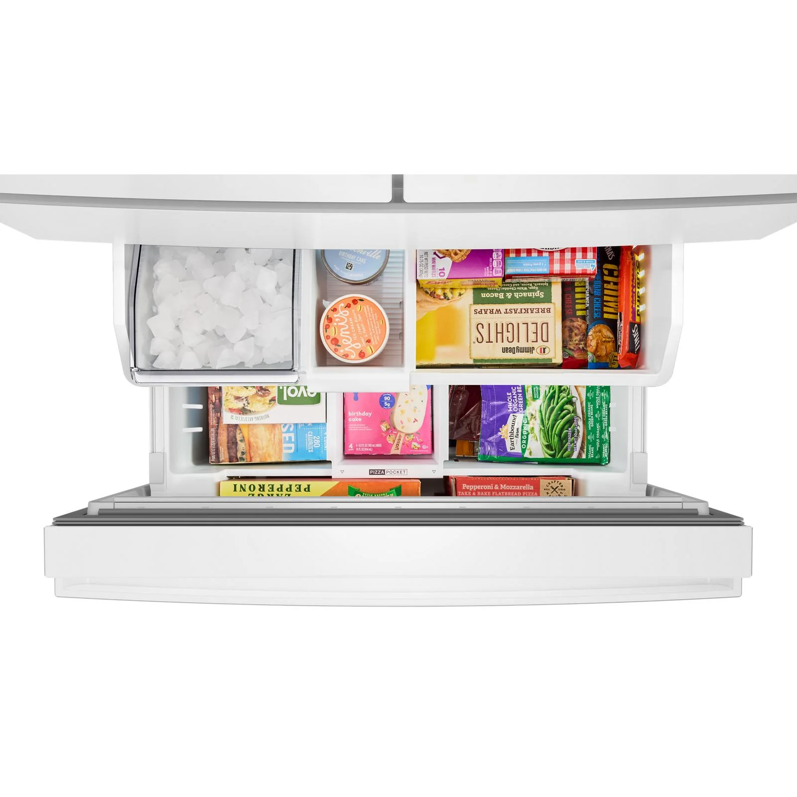 Whirlpool 36" 30 Cu. Ft. White French Door Refrigerator - WRMF3336SW - Image 6