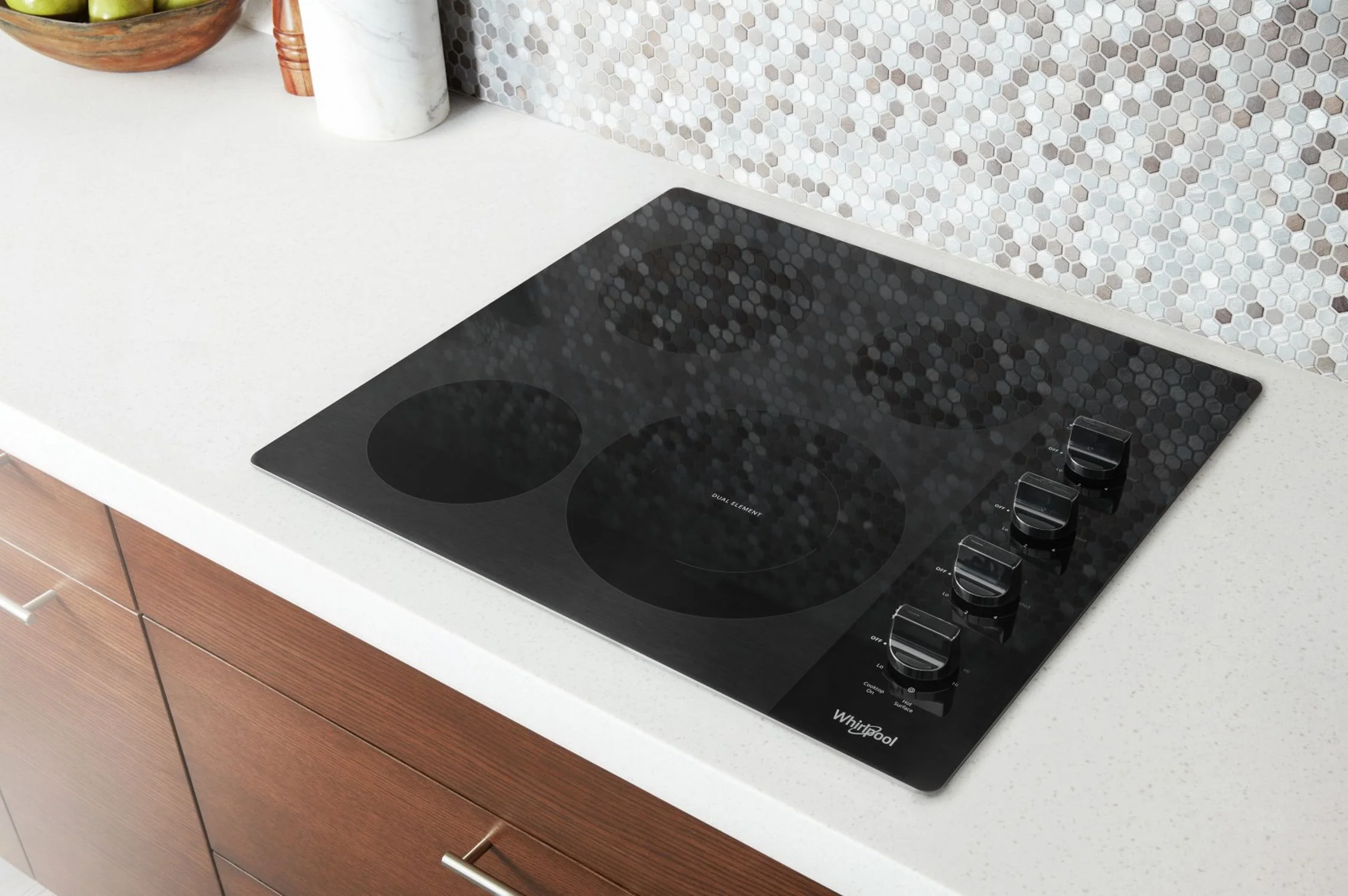 Whirlpool Black 24" Electric Cooktop - WCE55US4HB - Image 3