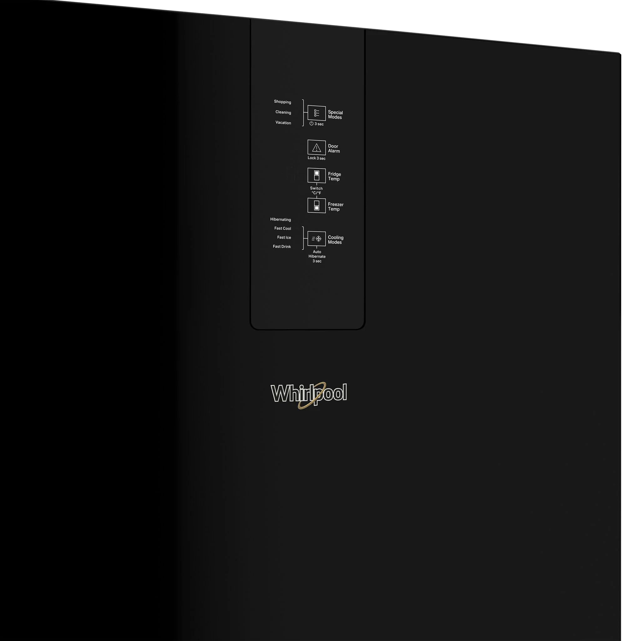 Whirlpool Black 24.38" Bottom Freezer Refrigerator (12.9 cu.ft) - WRB533CZJB - Image 3