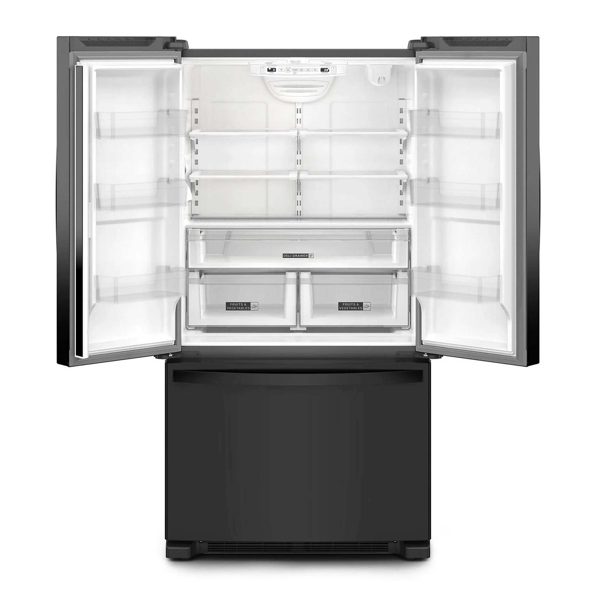 Whirlpool 35.75" 20 Cu. Ft. Black French Door Refrigerator - WRFC2036RB - Image 3