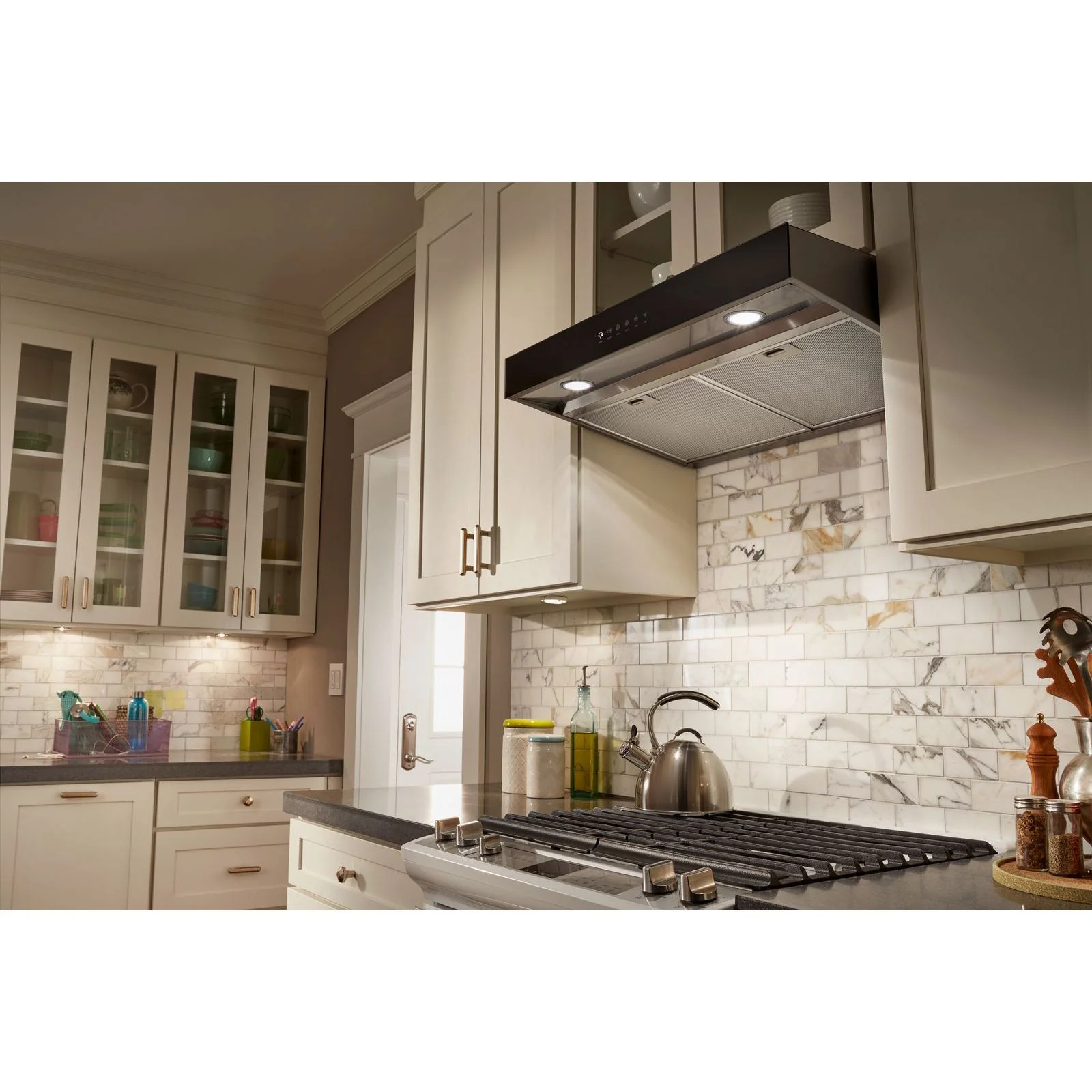 Whirlpool Black Glass 30" 350 CFM Under-the-Cabinet Range Hood with Boost Function - WVU57UC0FS - Image 2