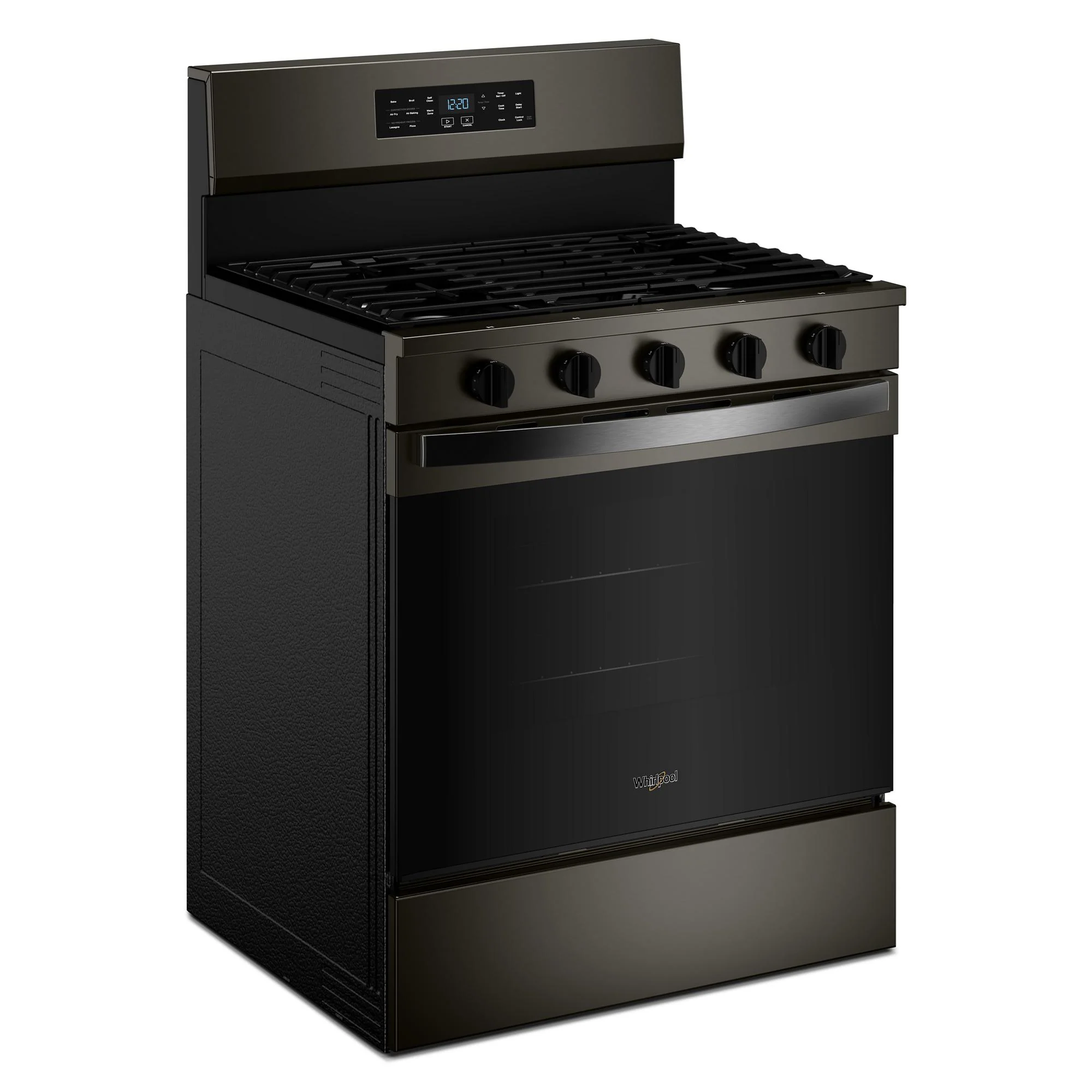 Whirlpool Black-on-Stainless Freestanding Gas Single Oven Convection Range (5.0 Cu. Ft.) - WFGS5730SV - Image 2