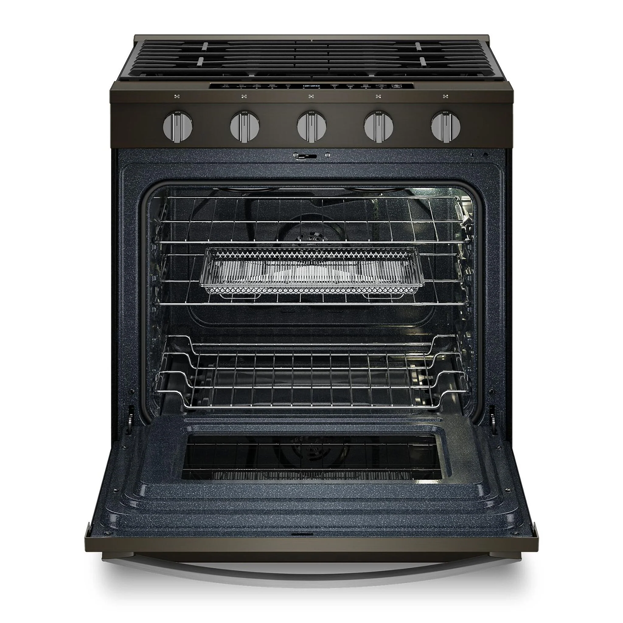 Whirlpool Black-on-Stainless Slide-In Gas Range (5 Cu.Ft.)- WSGS7530RV - Image 3