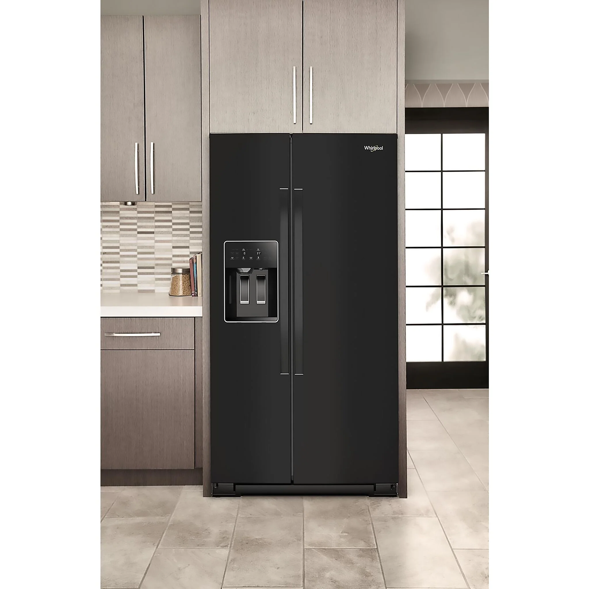 Whirlpool 36" 28.7 Cu. Ft. Black Side-by-Side Refrigerator - WRSF5536RB - Image 2